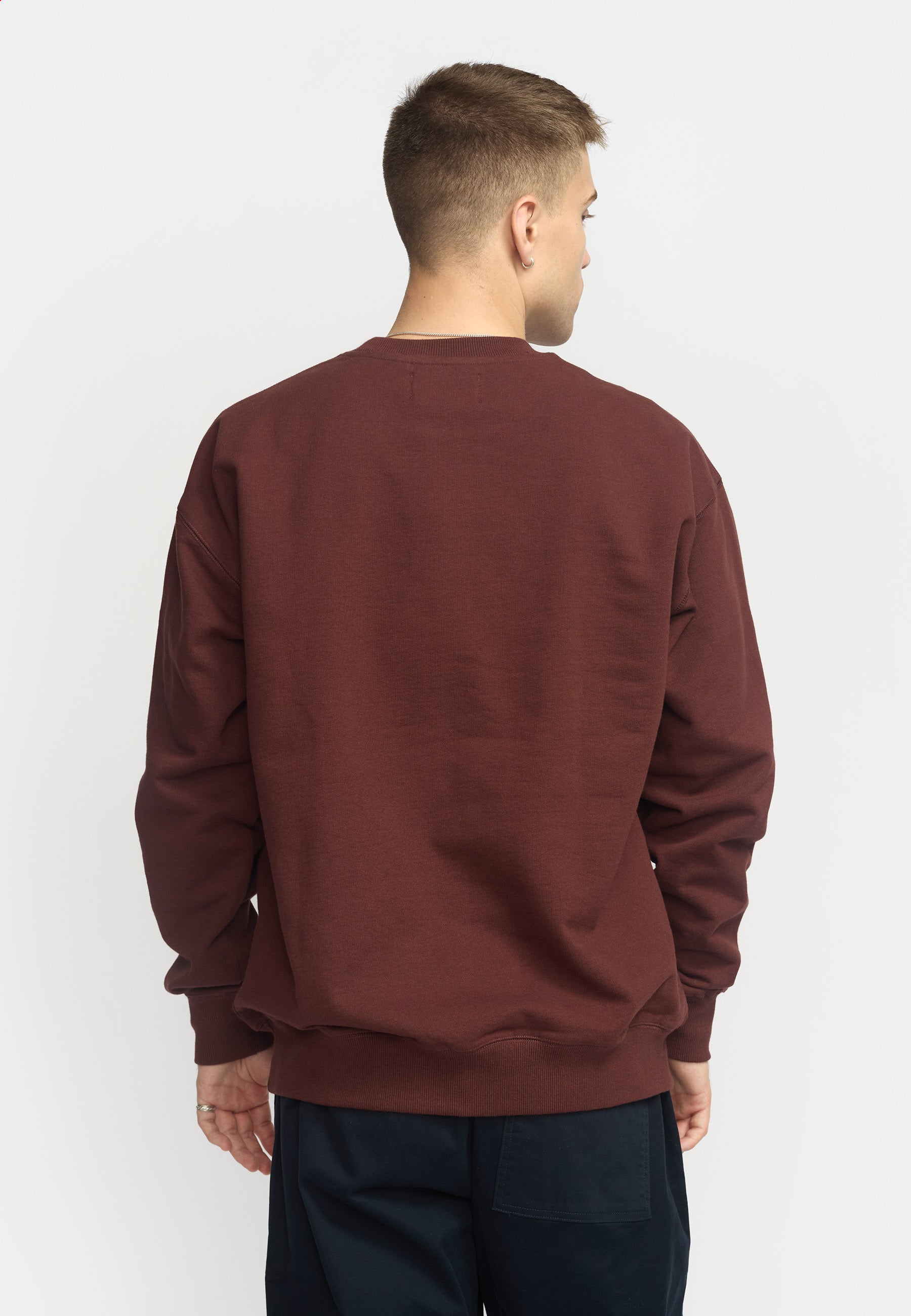 Revolution Loose Crewneck Sweatshirts Burgundy