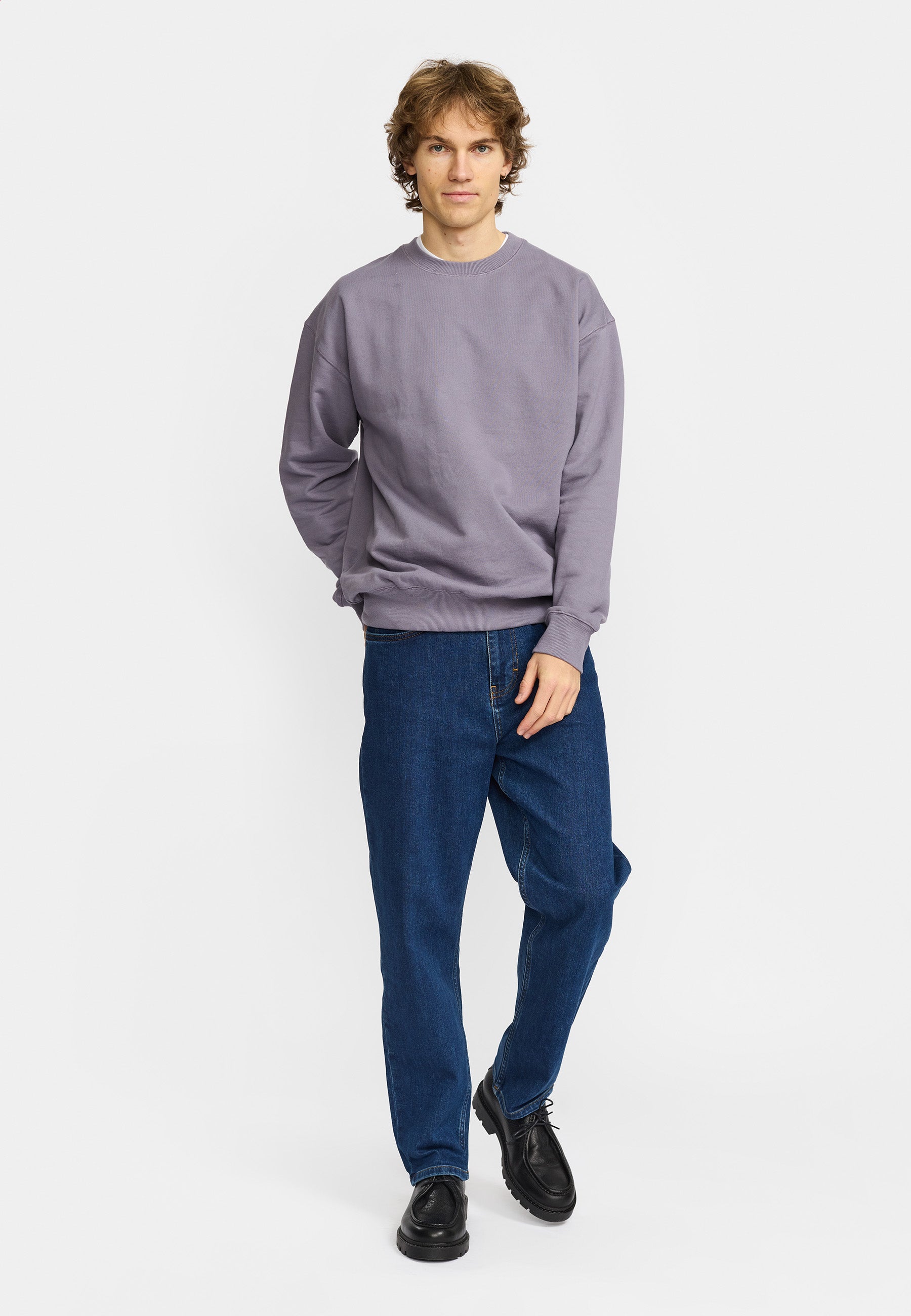 Revolution Loose Crewneck Sweatshirts Dustpurple
