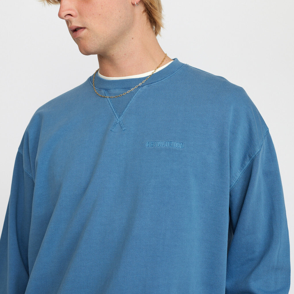 Revolution Loose Crewneck Sweatshirts Blue