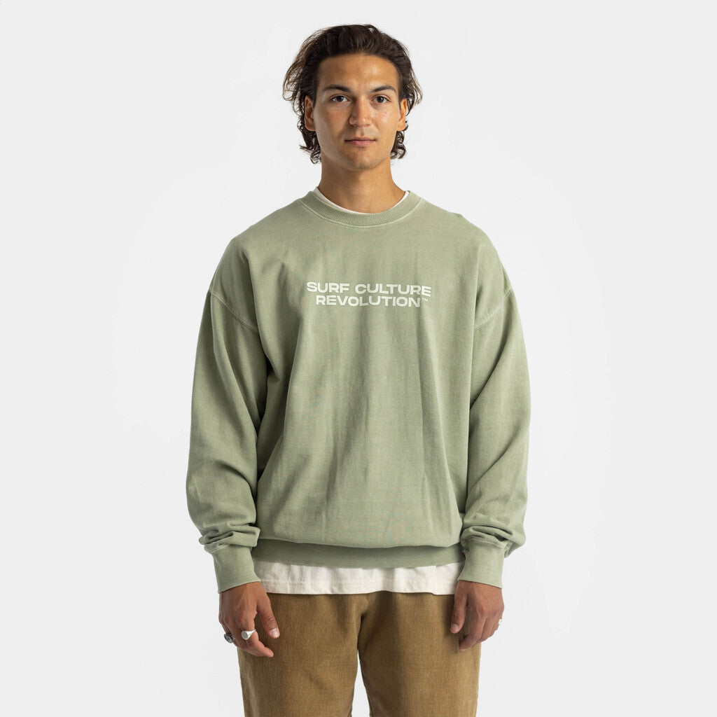 Revolution Loose Crewneck Sweatshirts Lightgreen