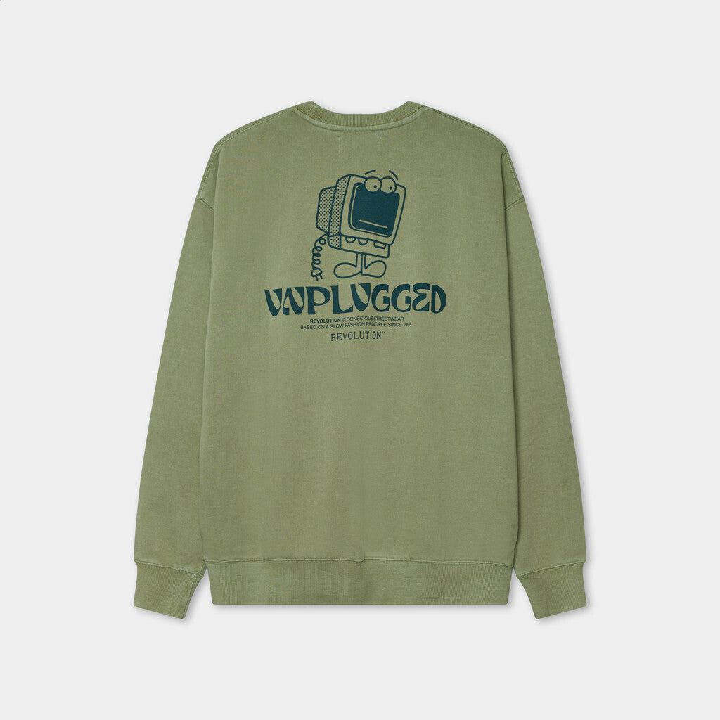 Revolution Loose Crewneck Sweatshirts Lightgreen