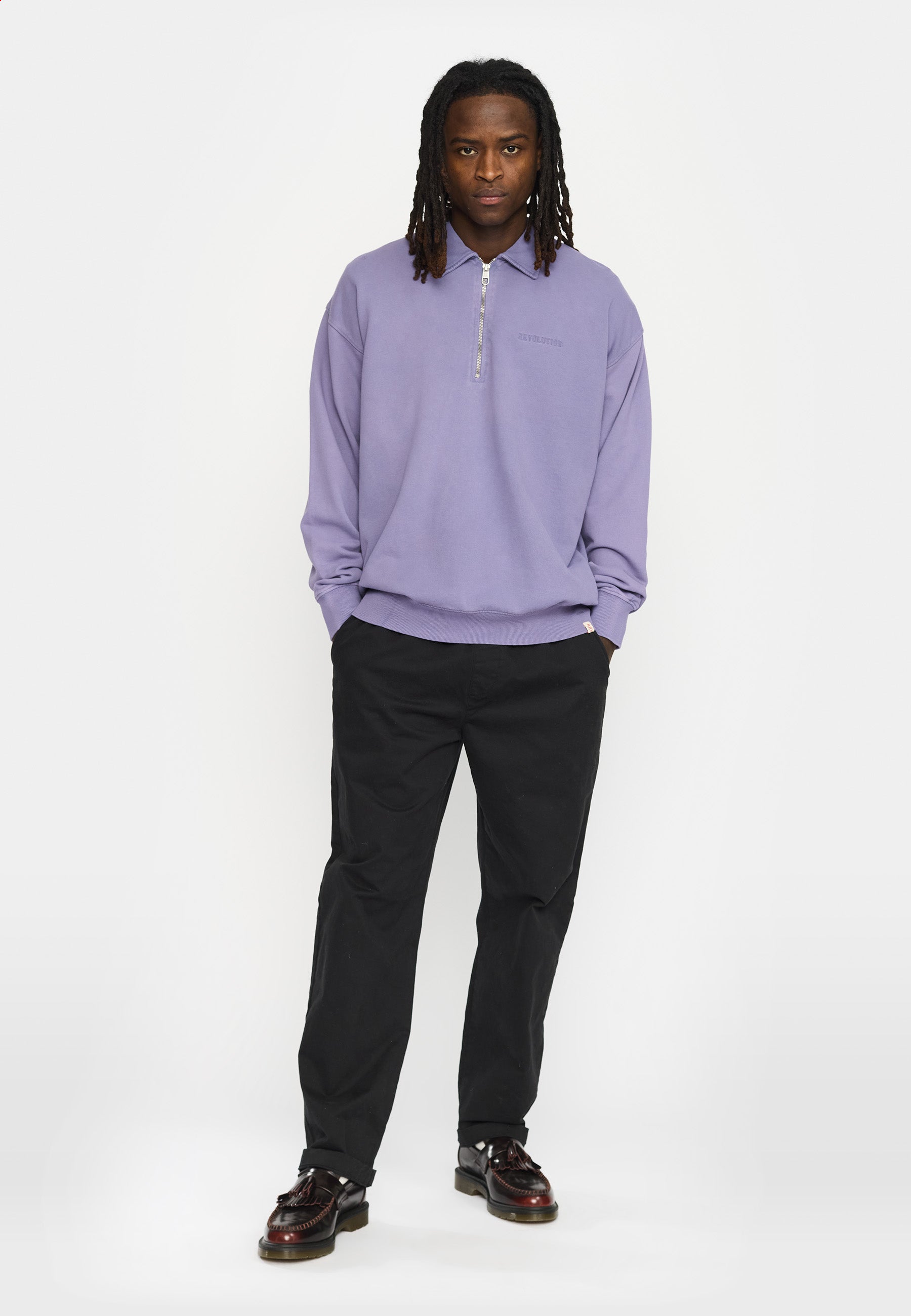 Revolution Loose Half-zip Sweatshirt Sweatshirts Purple