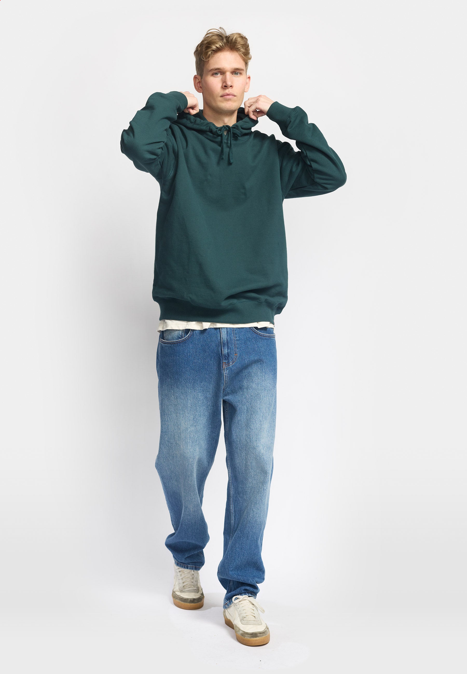 Revolution Loose Hoodie Sweatshirts Darkgreen