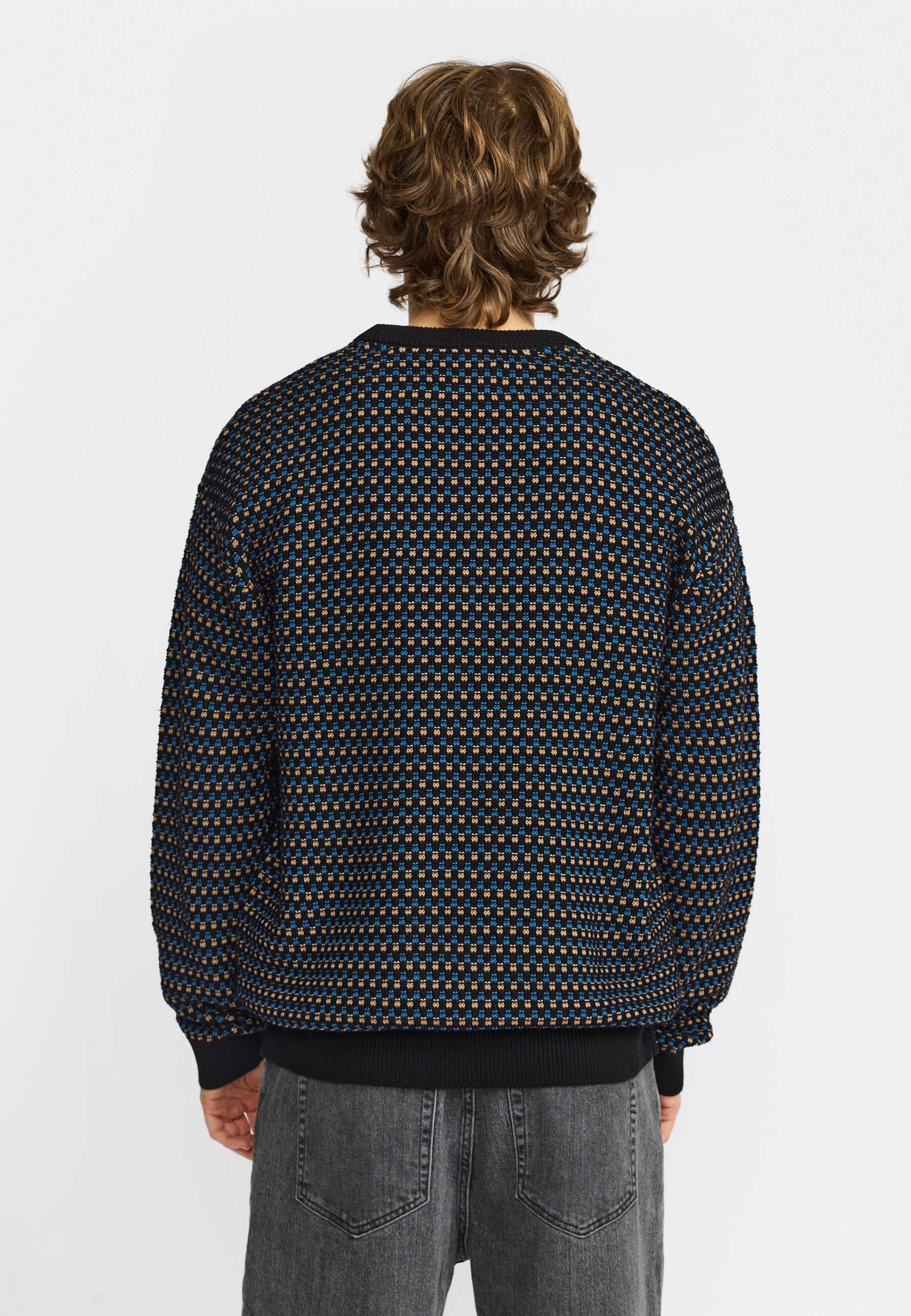 Revolution Loose Knit Sweater Knitwear Blue