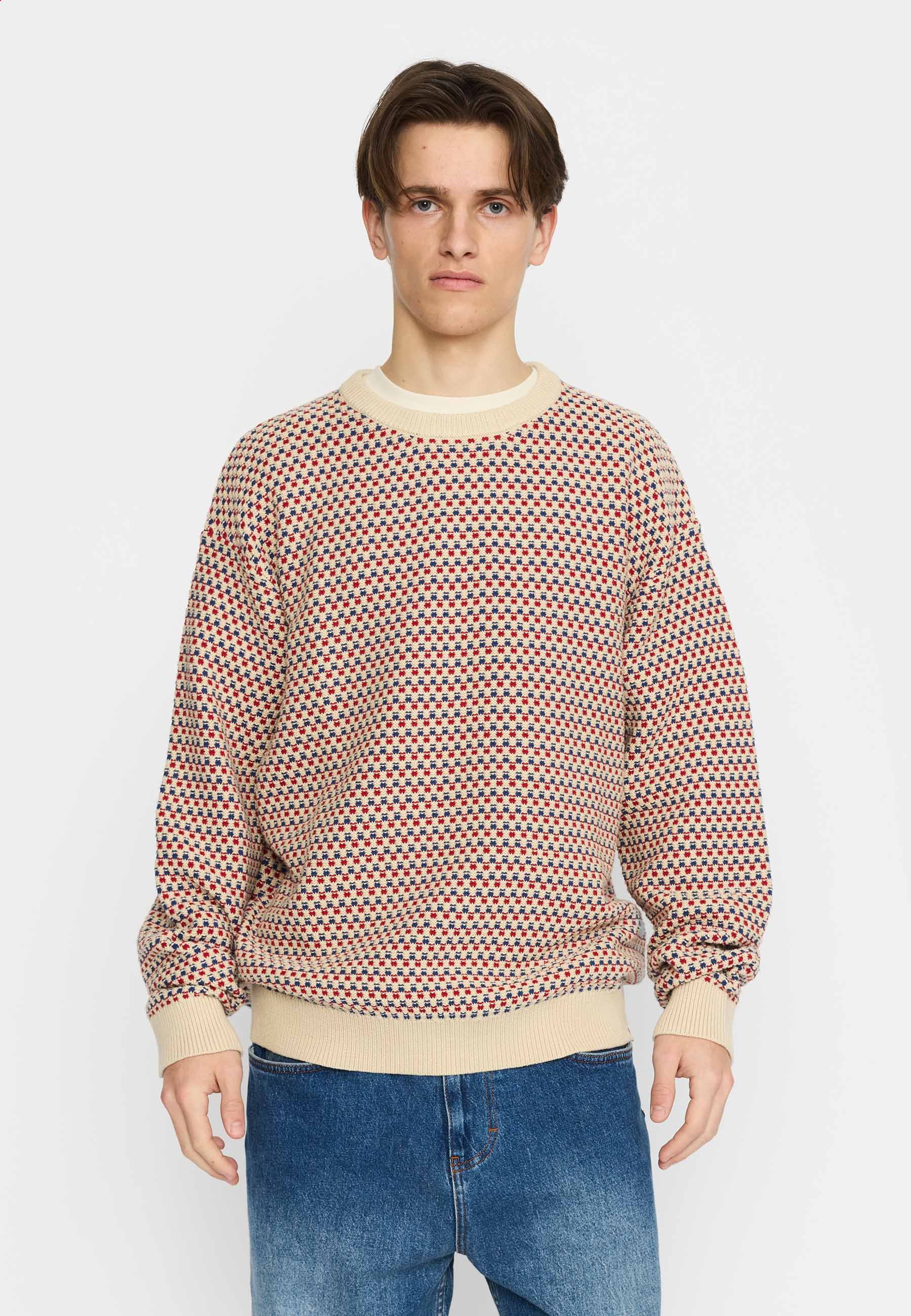 Revolution Loose Knit Sweater Knitwear Red