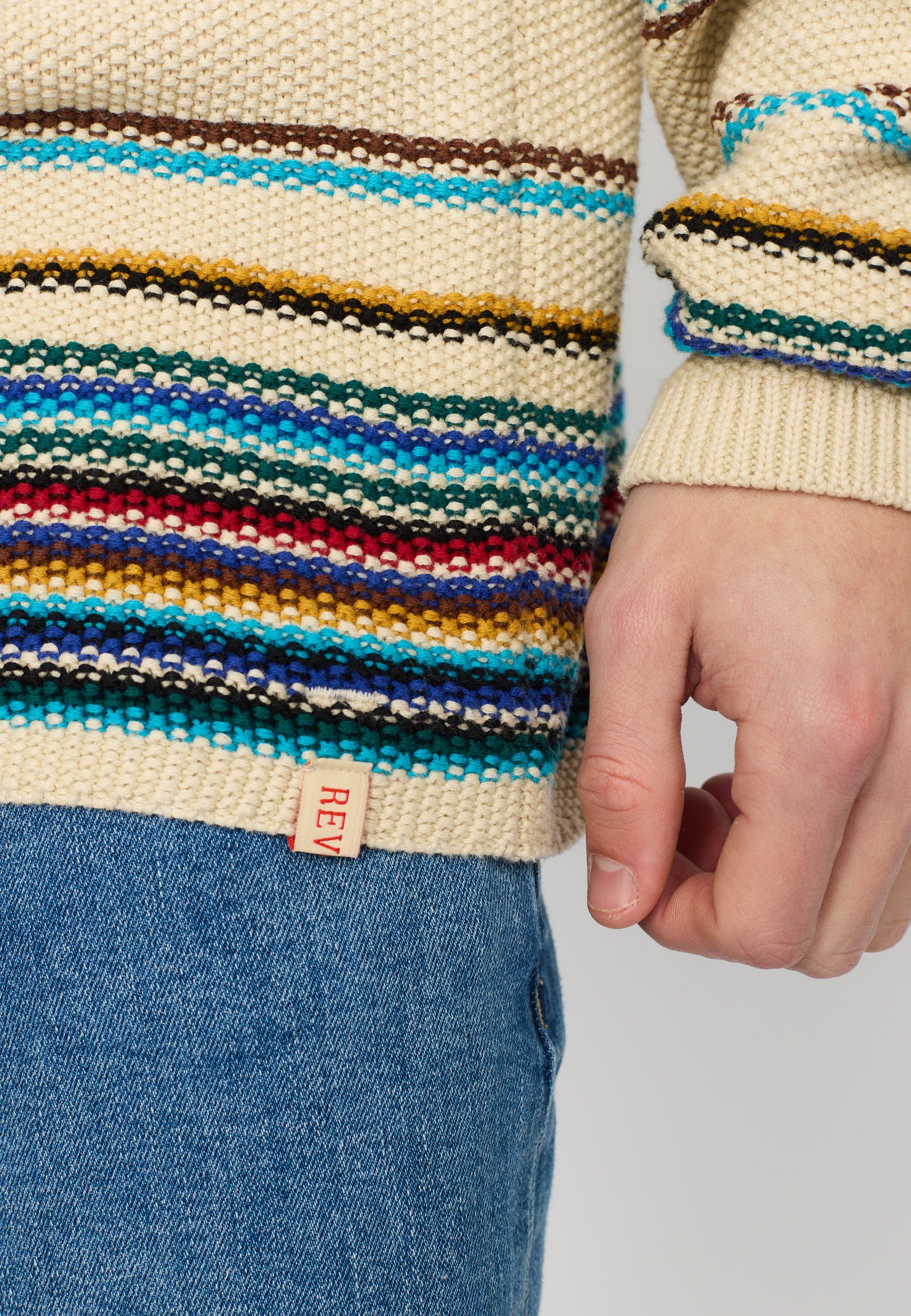 Revolution Loose Knit Sweater Knitwear Offwhite