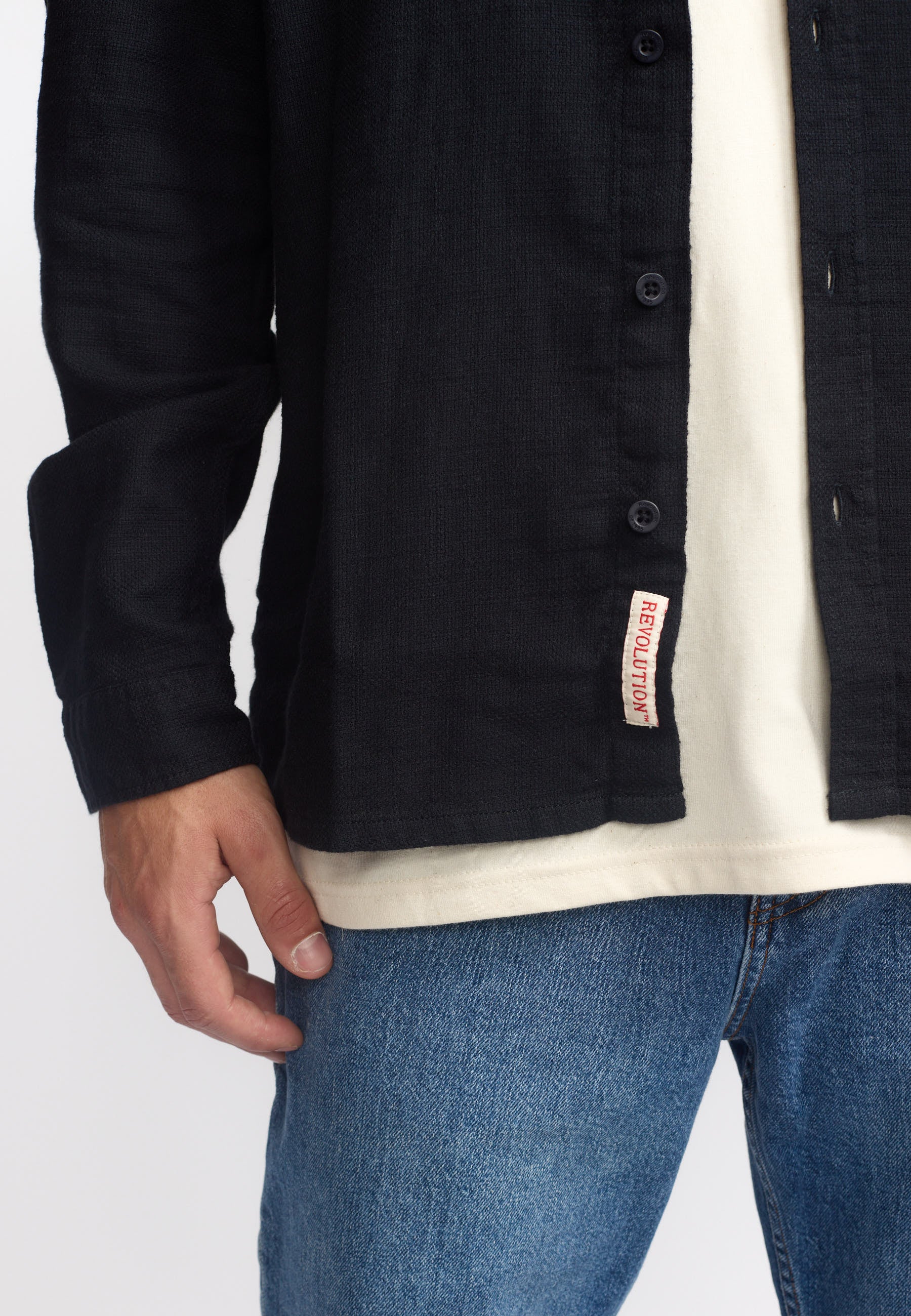 Revolution Loose Shirt Long-sleeve Shirts Black