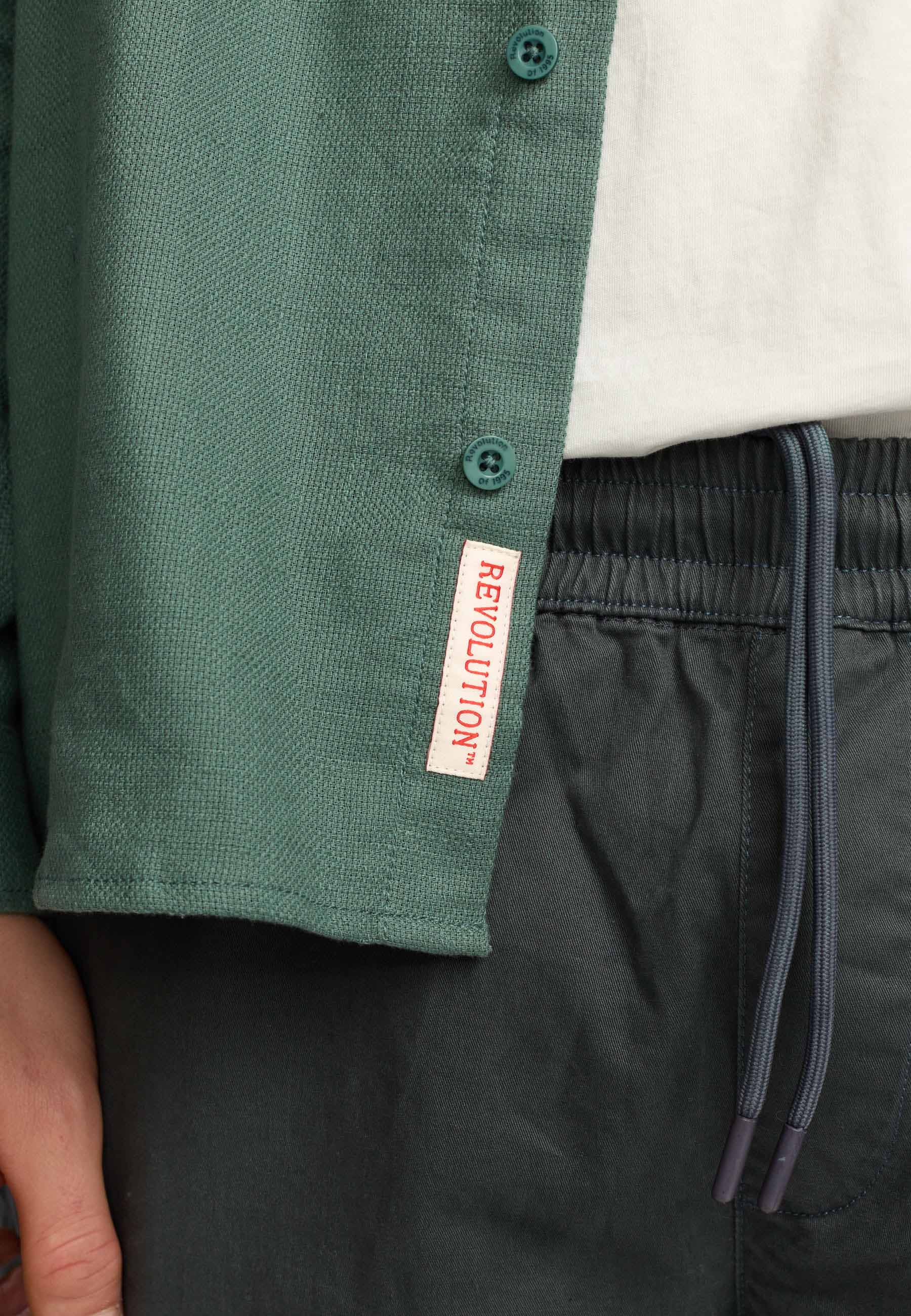 Revolution Loose Shirt Long-sleeve Shirts Dustgreen