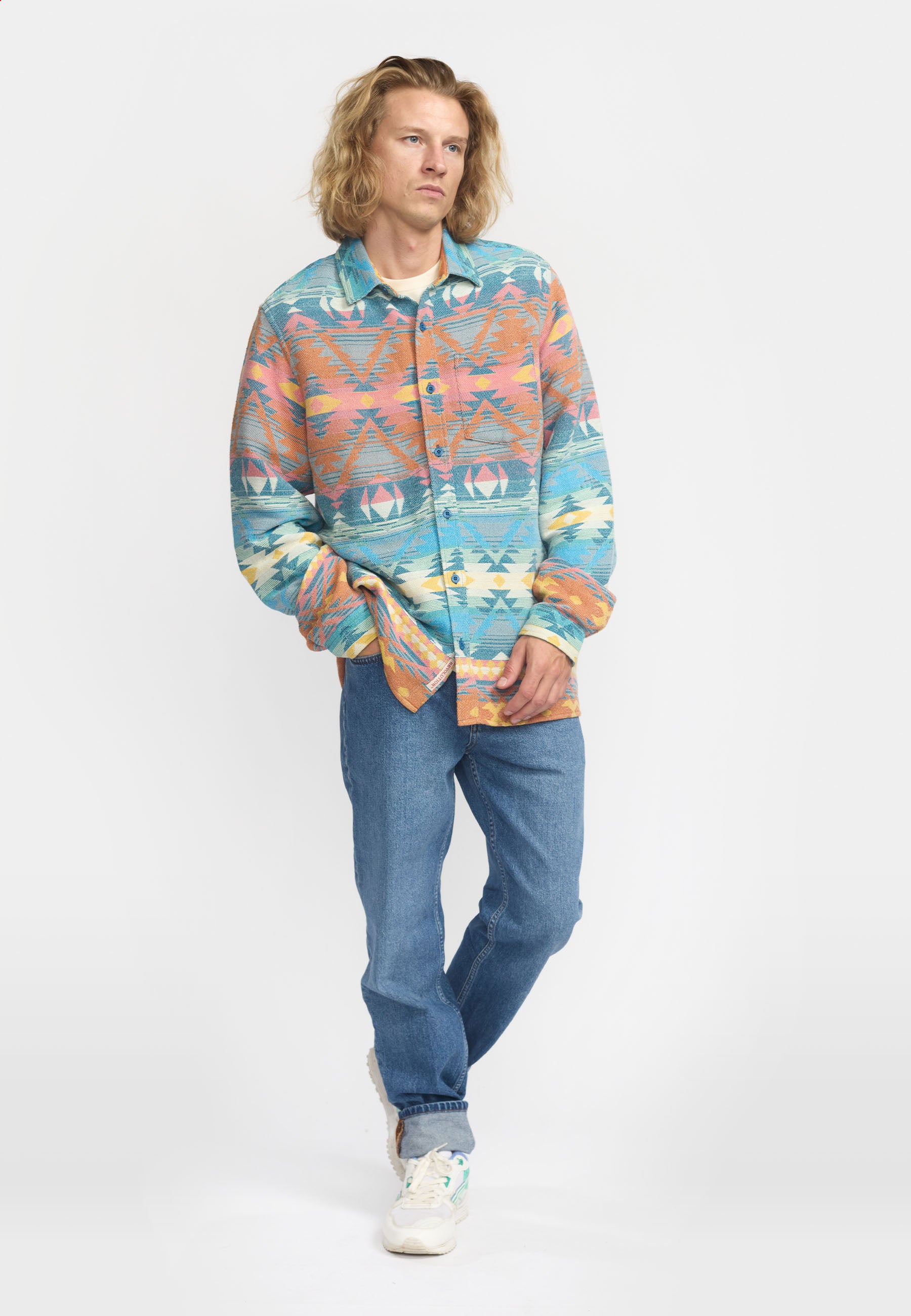 Revolution Loose Shirt Long-sleeve Shirts Blue