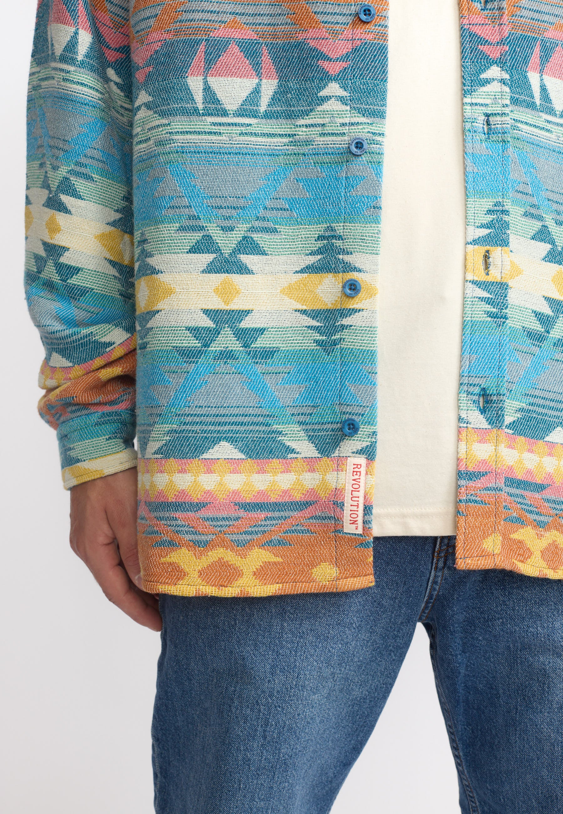Revolution Loose Shirt Long-sleeve Shirts Blue