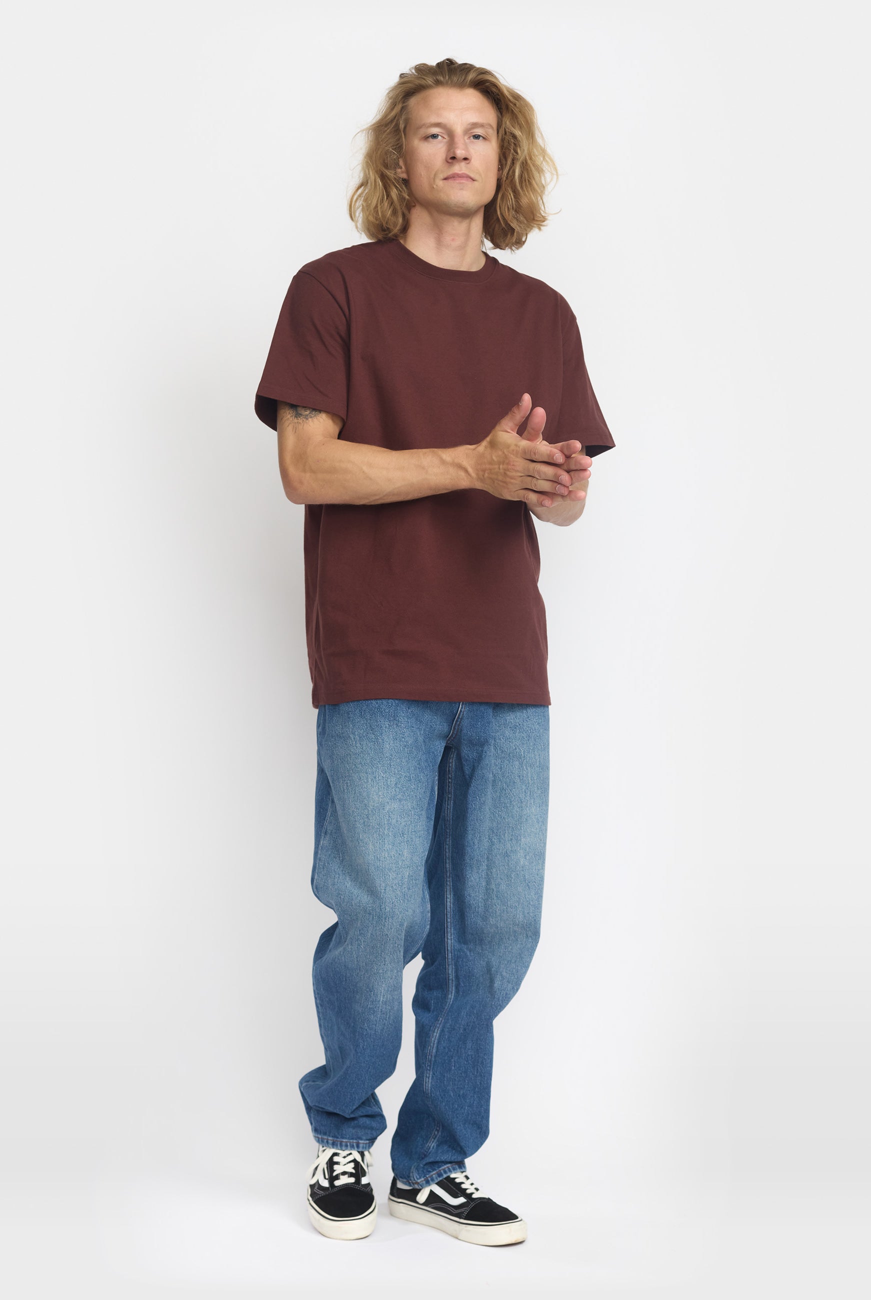 Revolution Loose T-shirt T-Shirts Burgundy