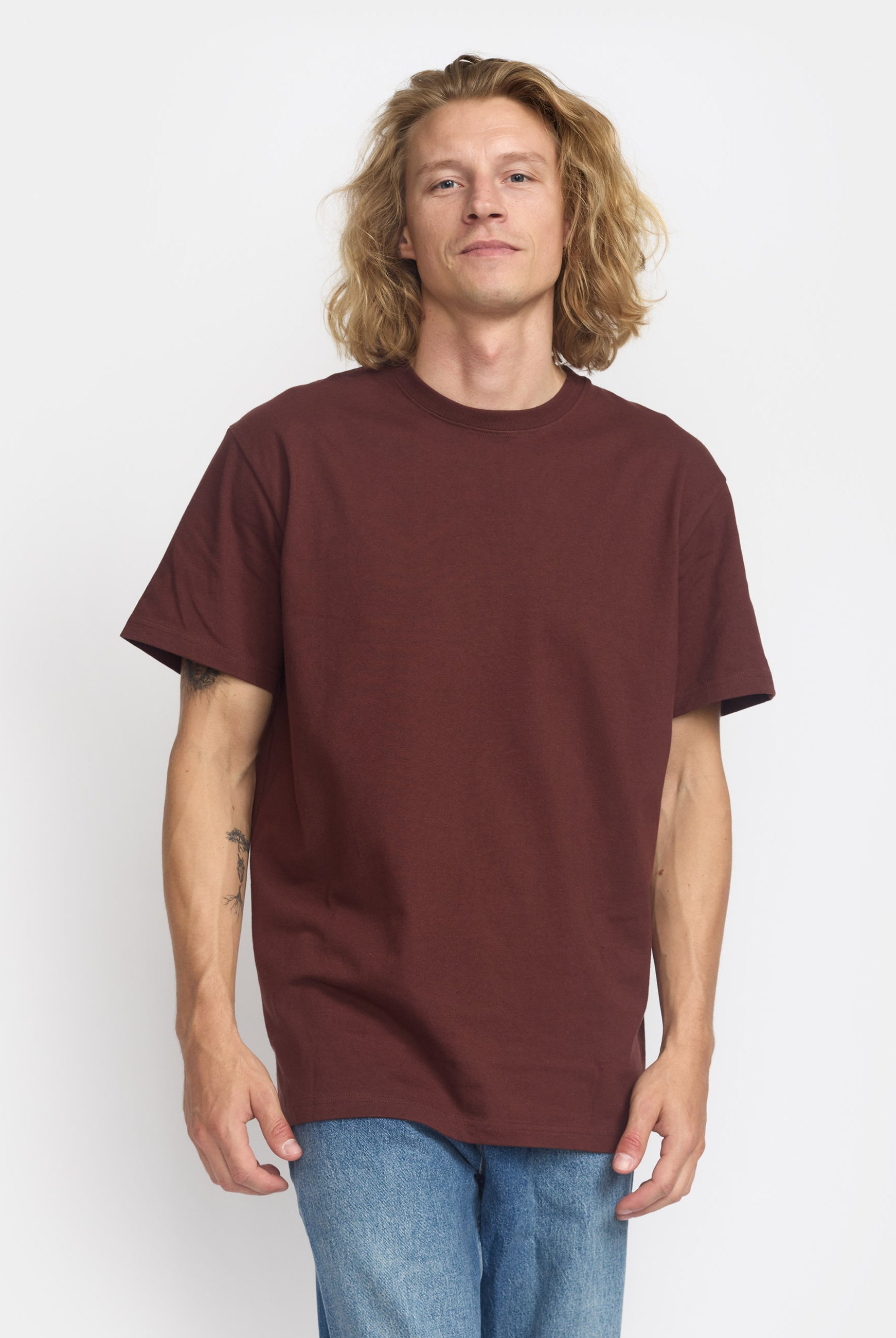 Revolution Loose T-shirt T-Shirts Burgundy