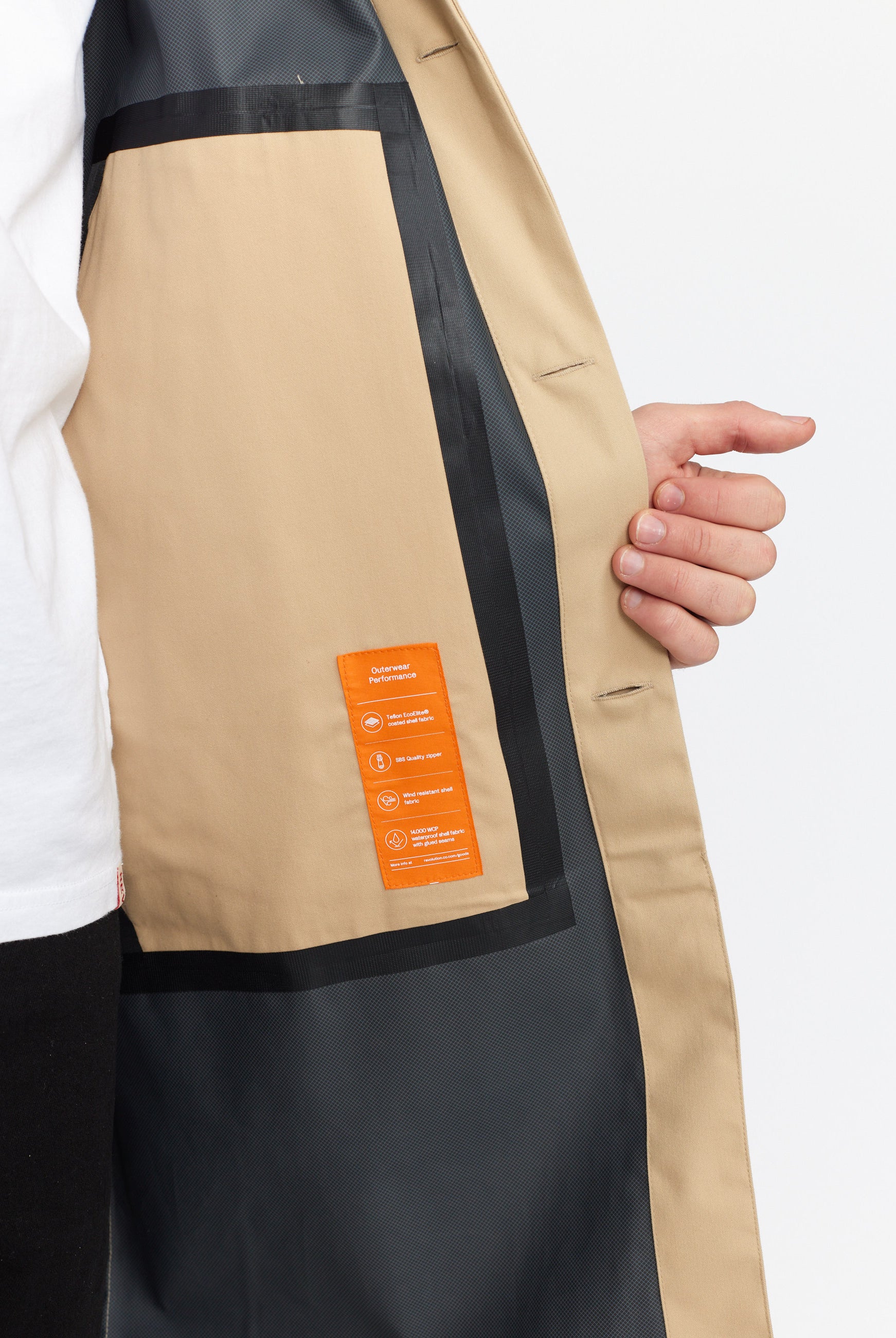 Revolution Mac Coat Lightweight Outerwear Khaki