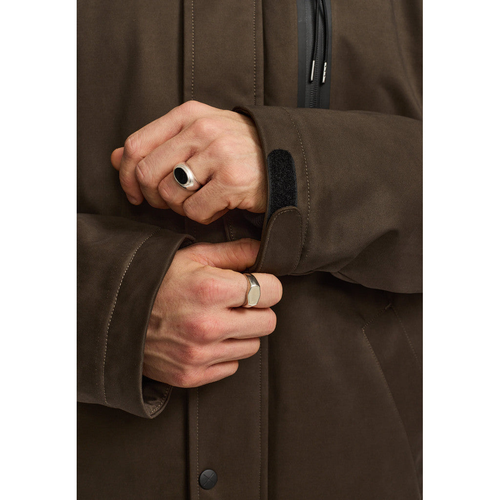 Revolution Outdoor Parka Winter Outerwear Darkbrown