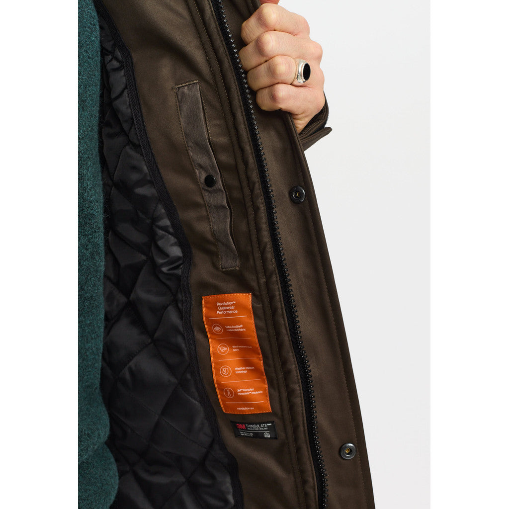 Revolution Outdoor Parka Winter Outerwear Darkbrown