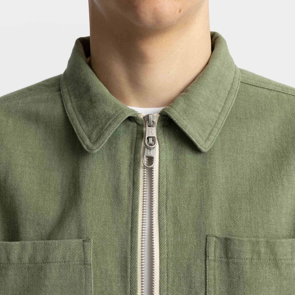 Revolution Overshirt w. Zipper Overshirts Lightgreen
