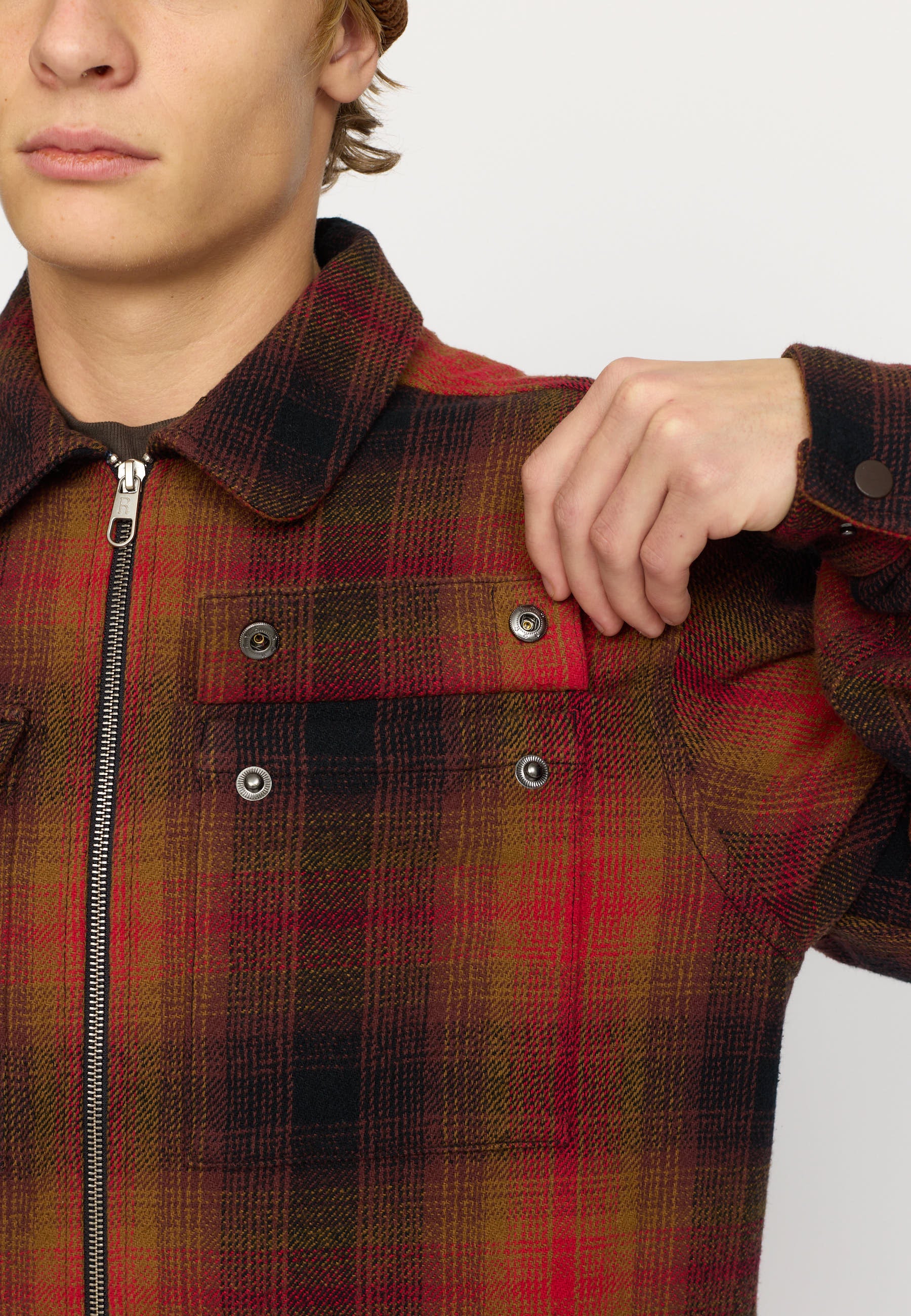 Revolution Overshirt w. Zipper Overshirts Red