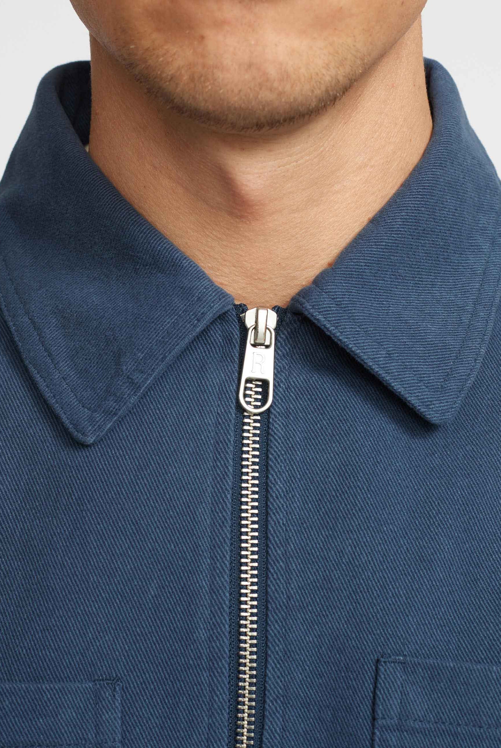 Revolution Overshirt w. Zipper Overshirts Darknavy