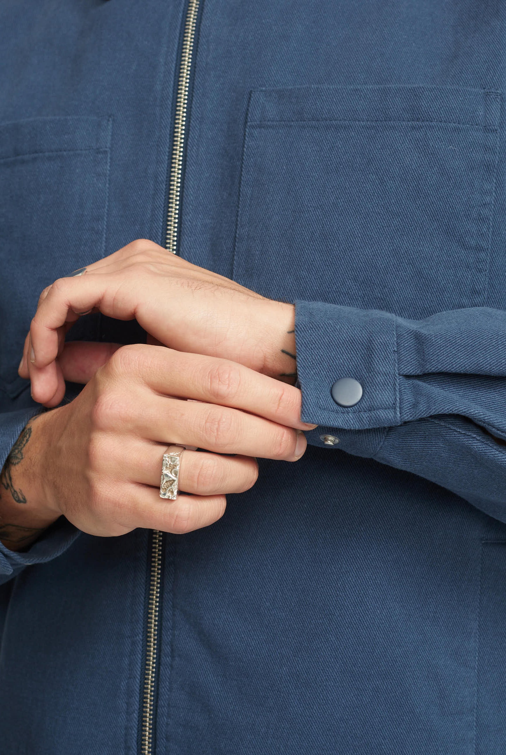 Revolution Overshirt w. Zipper Overshirts Darknavy