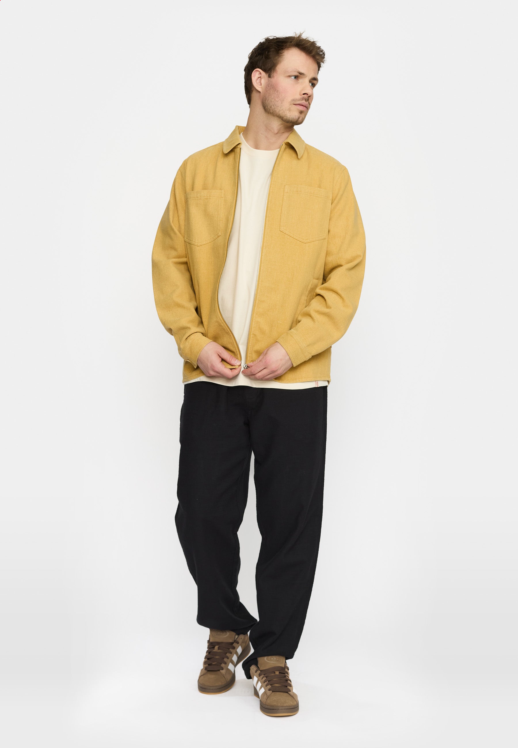 Revolution Overshirt w. Zipper Overshirts Yellow
