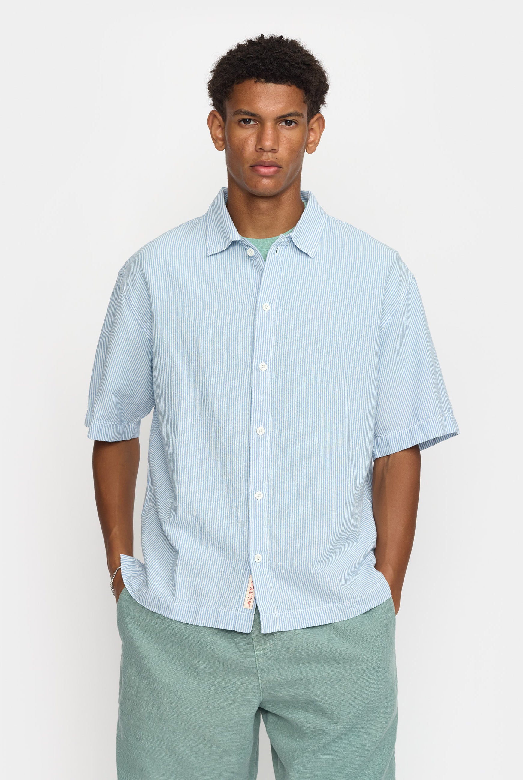 Revolution Oversize Short-sleeved Shirt Short-sleeve shirts Blue