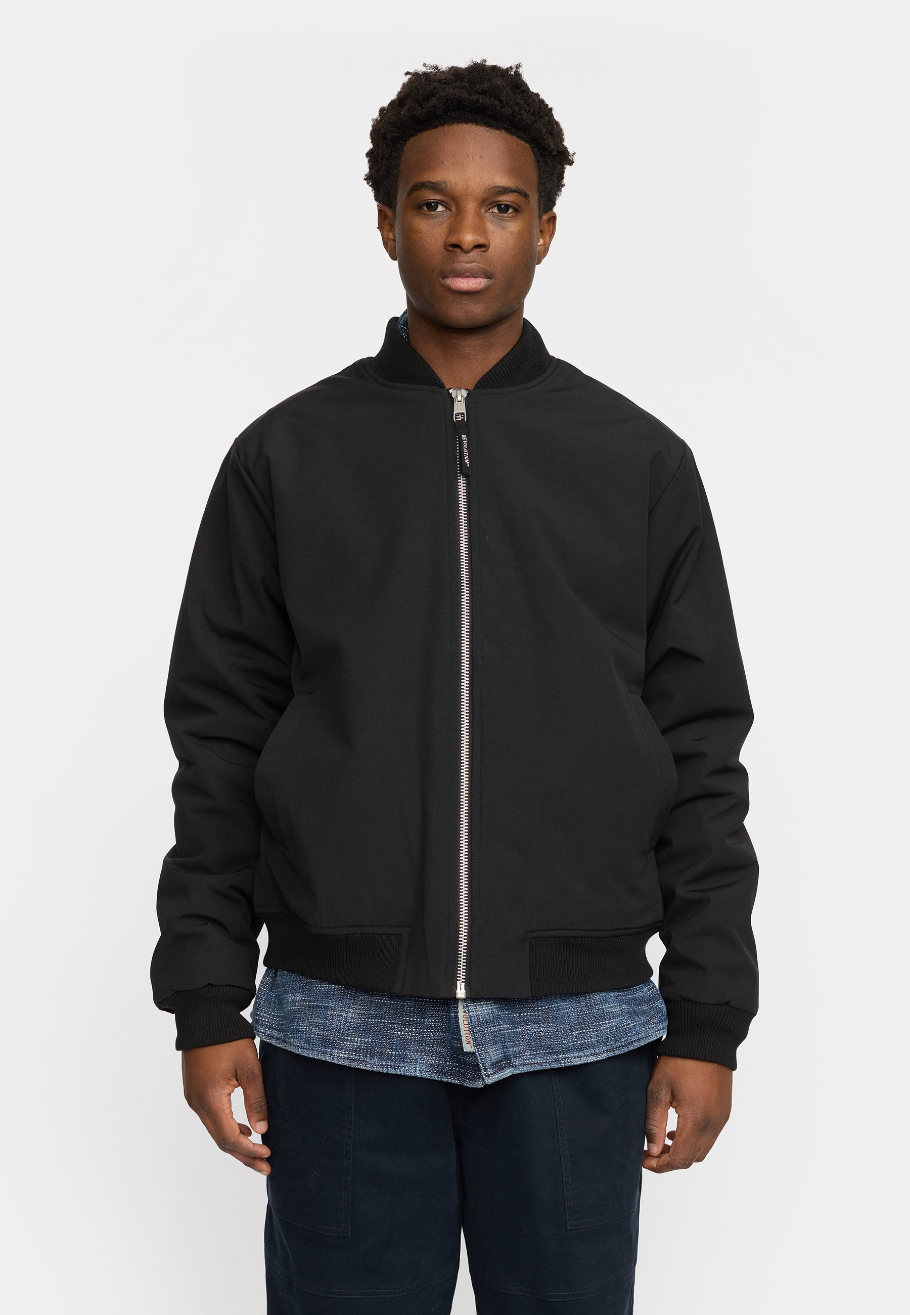 Revolution Padded Bomber Jacket Winter Outerwear Black