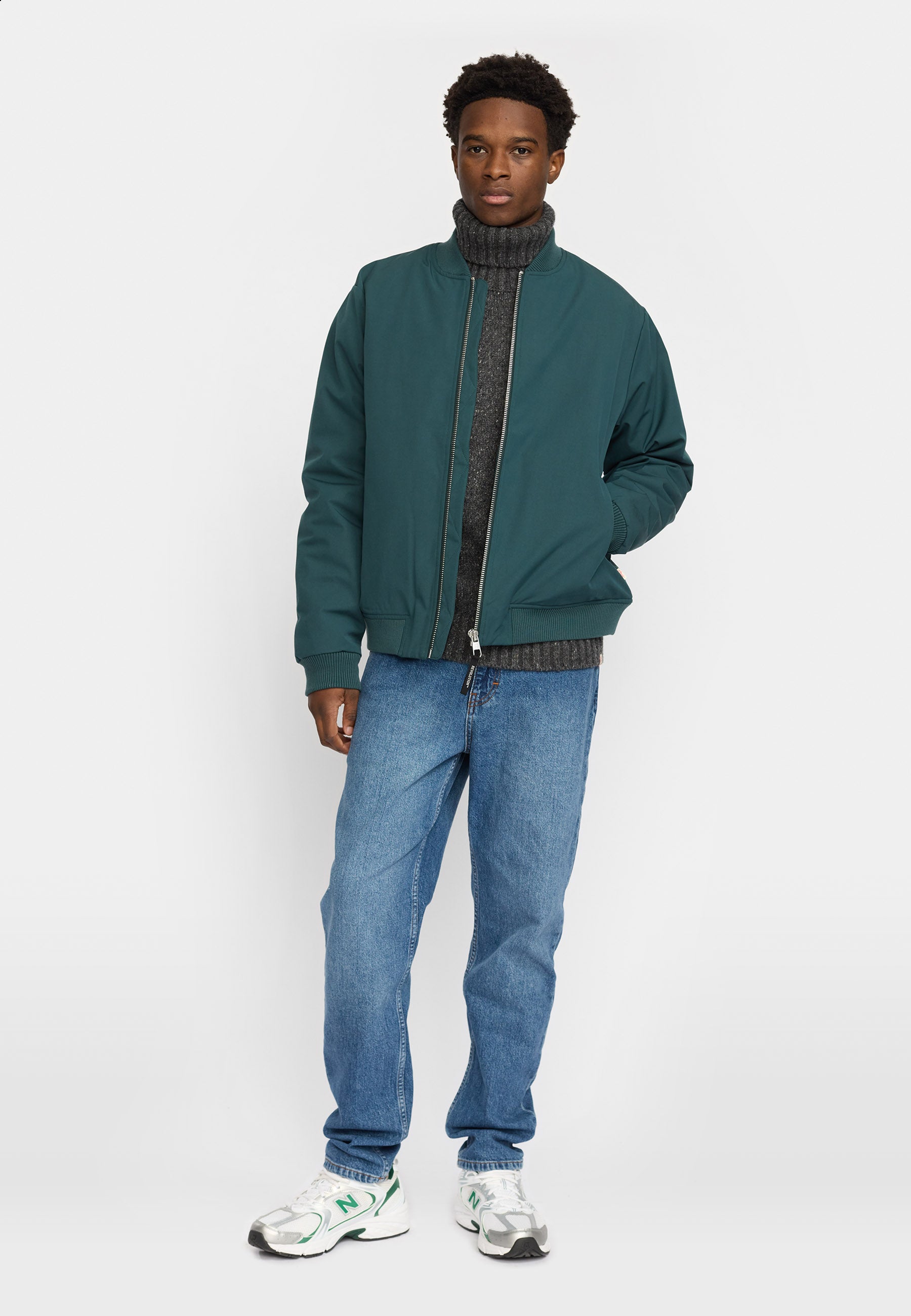 Revolution Padded Bomber Jacket Winter Outerwear Darkgreen