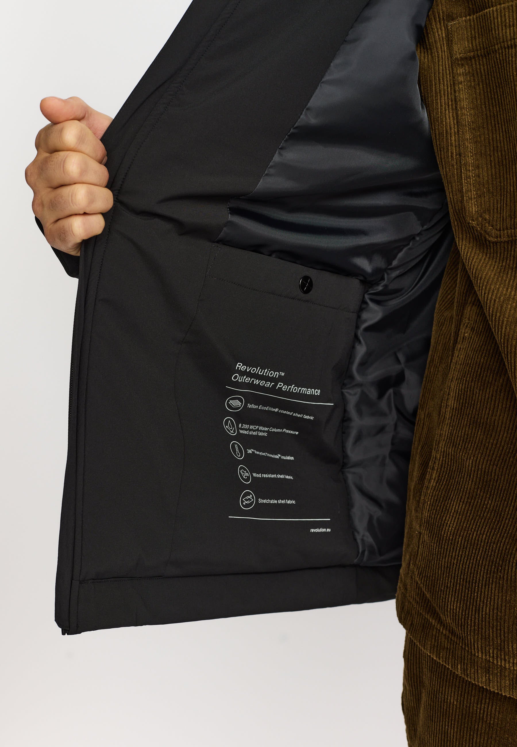 Revolution Padded City Jacket Winter Outerwear Black