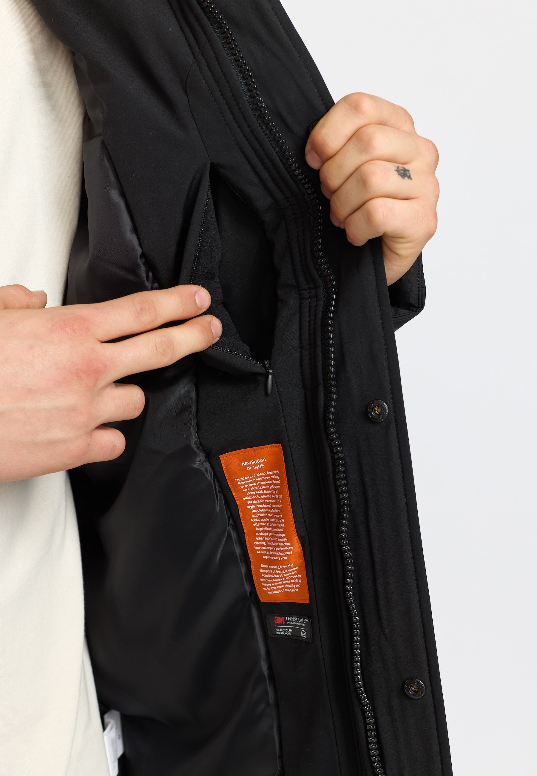 Revolution Padded City Jacket Winter Outerwear Black