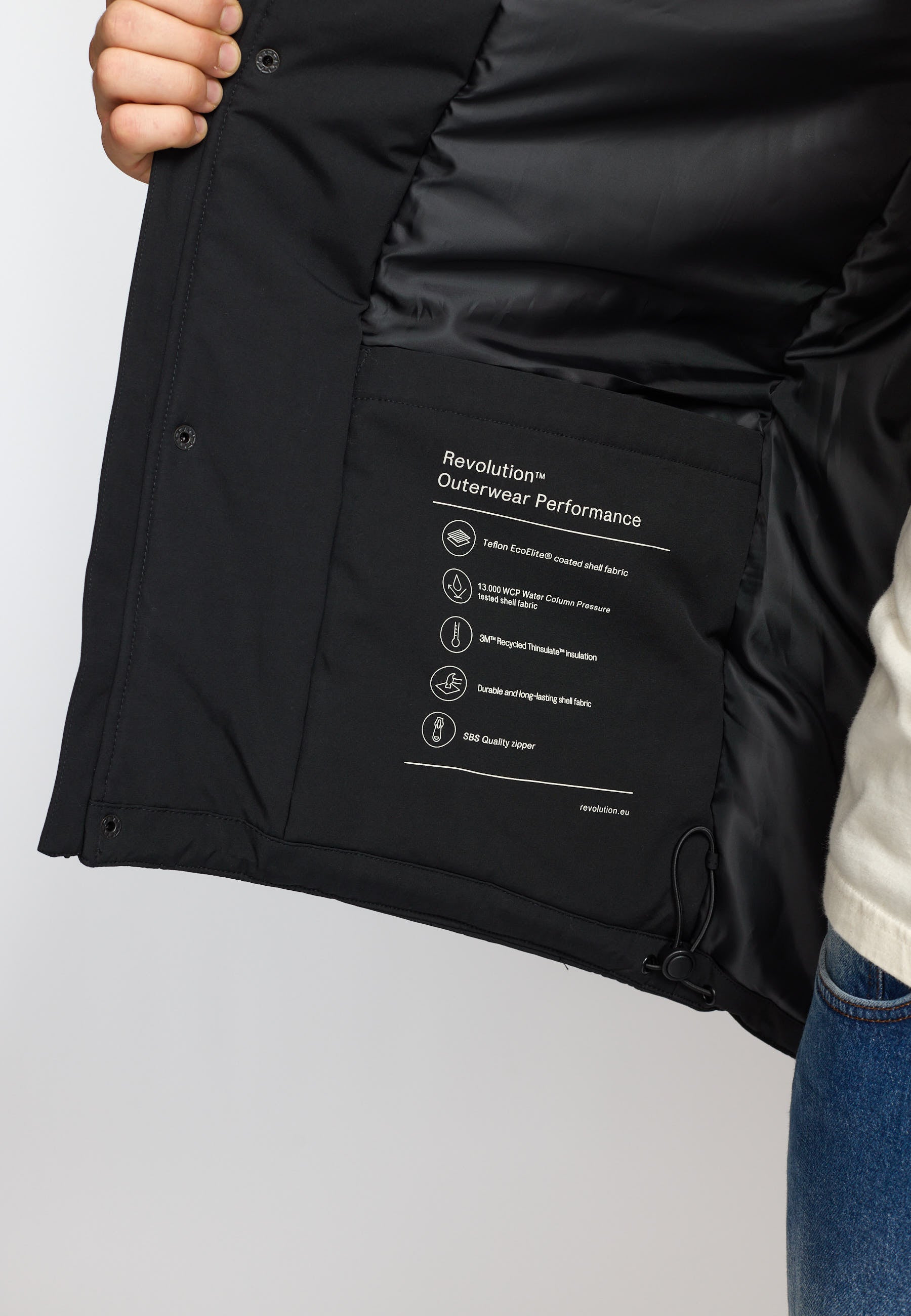 Revolution Padded City Jacket Winter Outerwear Black