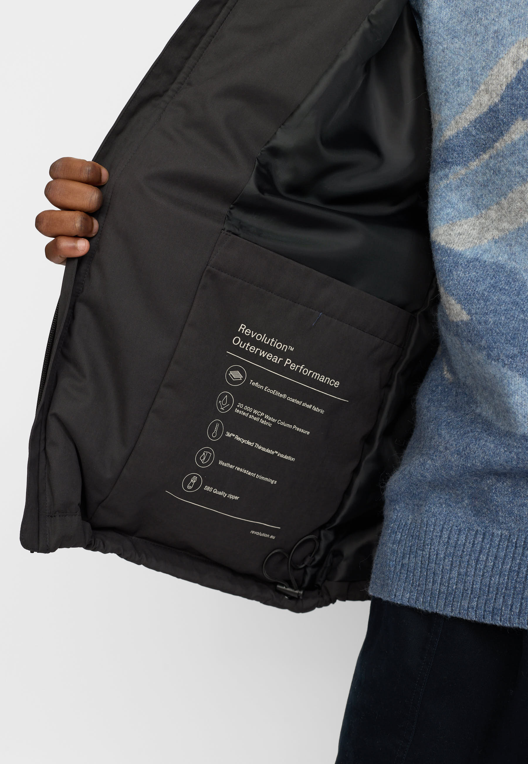 Revolution Padded City Jacket Winter Outerwear Black