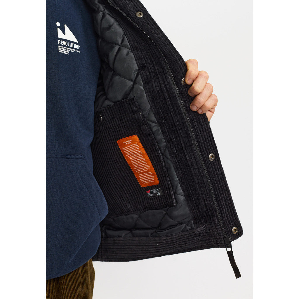 Revolution Padded Corduroy Jacket Winter Outerwear Darkgrey
