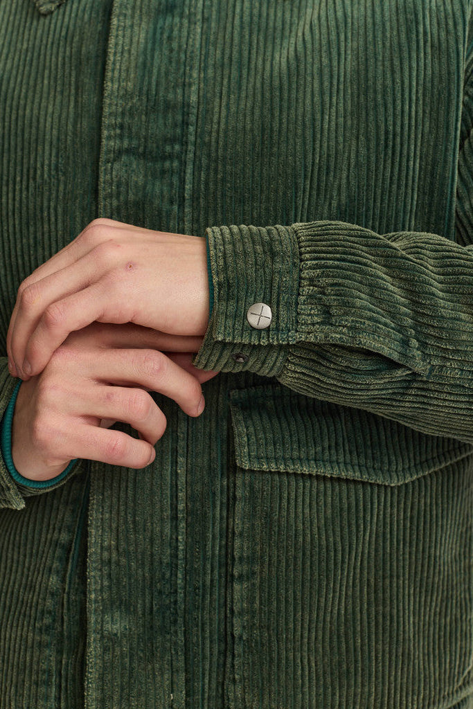 Revolution Padded Corduroy Jacket Winter Outerwear Green