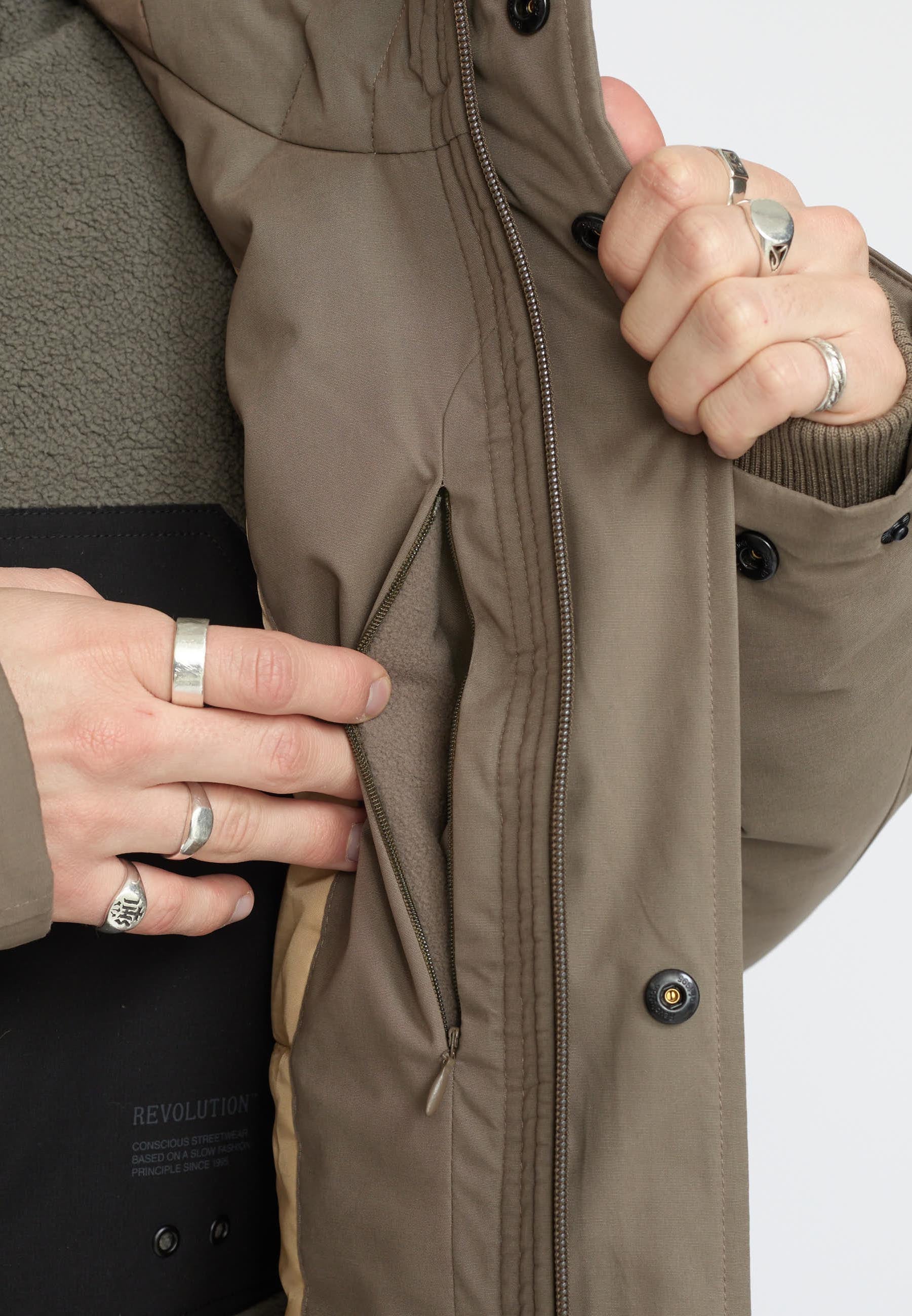 Revolution Padded Hiker Jacket Winter Outerwear Grey