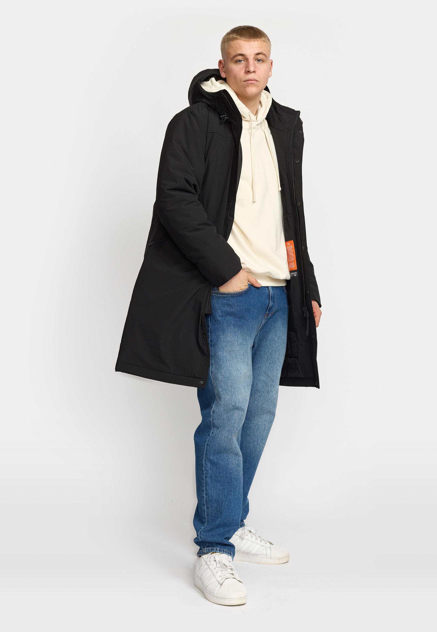 Revolution Padded Tech Coat Winter Outerwear Black