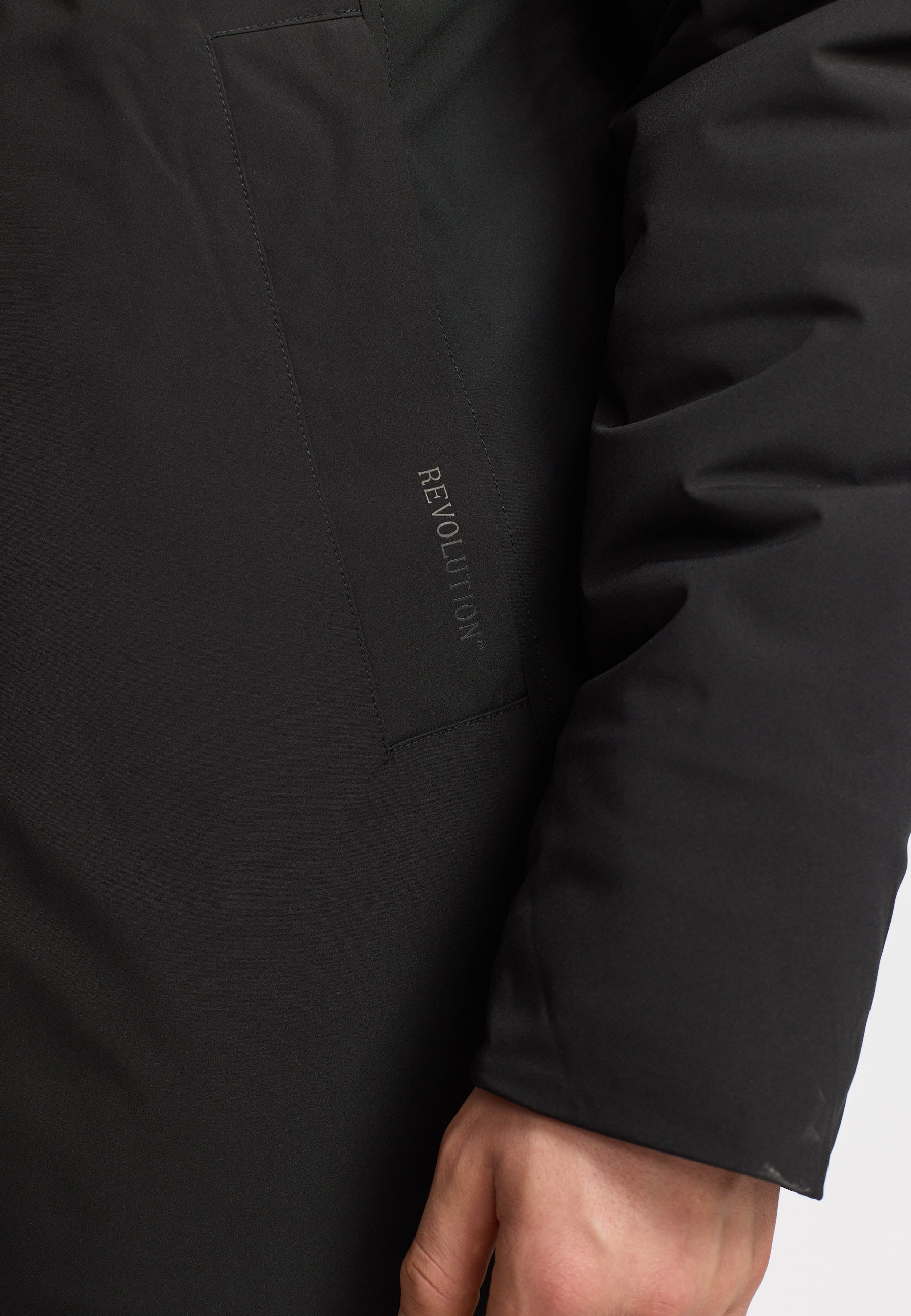 Revolution Padded Tech Coat Winter Outerwear Black