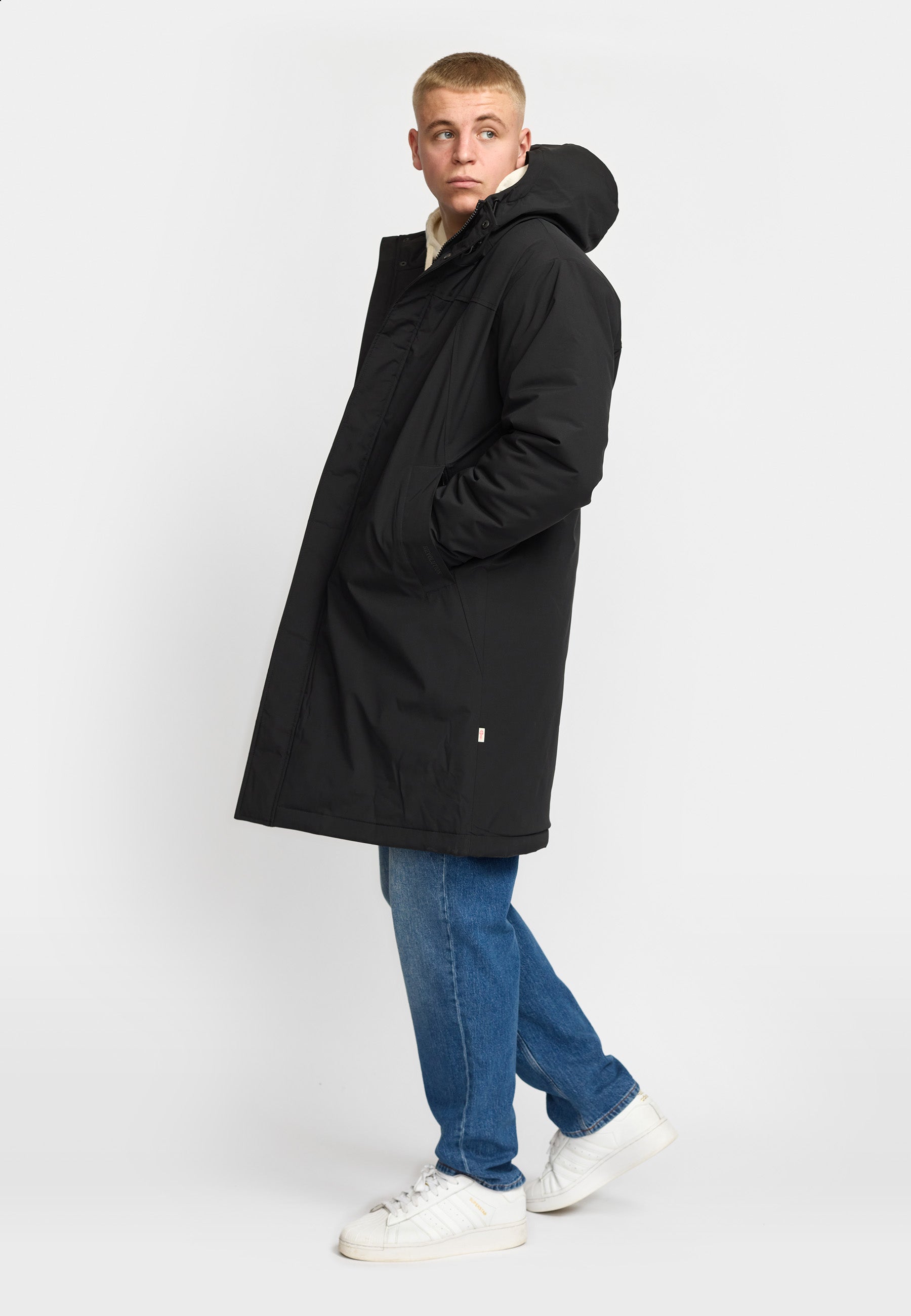 Revolution Padded Tech Coat Winter Outerwear Black