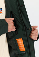 Revolution Padded Tech Jacket Winter Outerwear Darkgreen