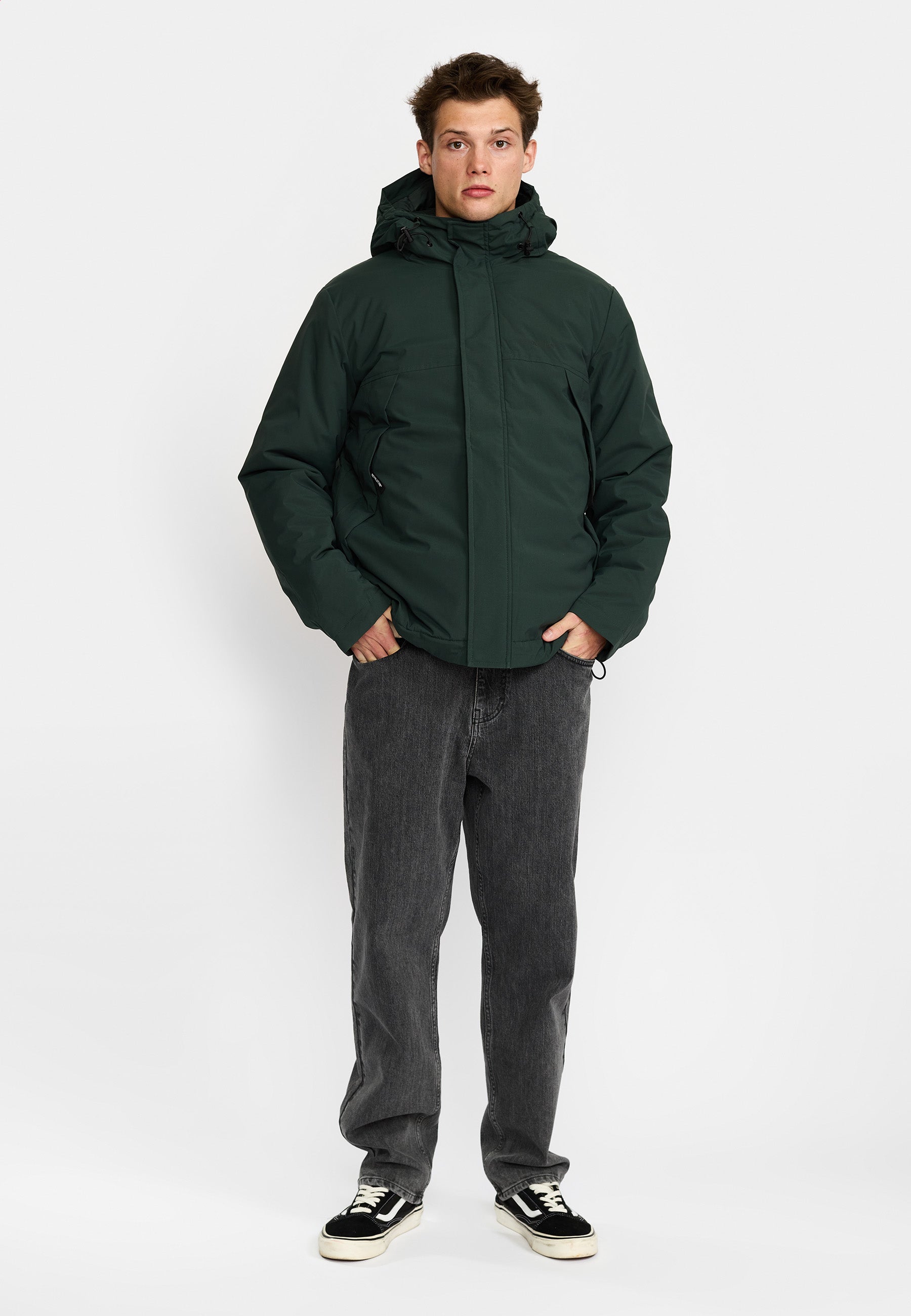 Revolution Padded Tech Jacket Winter Outerwear Darkgreen
