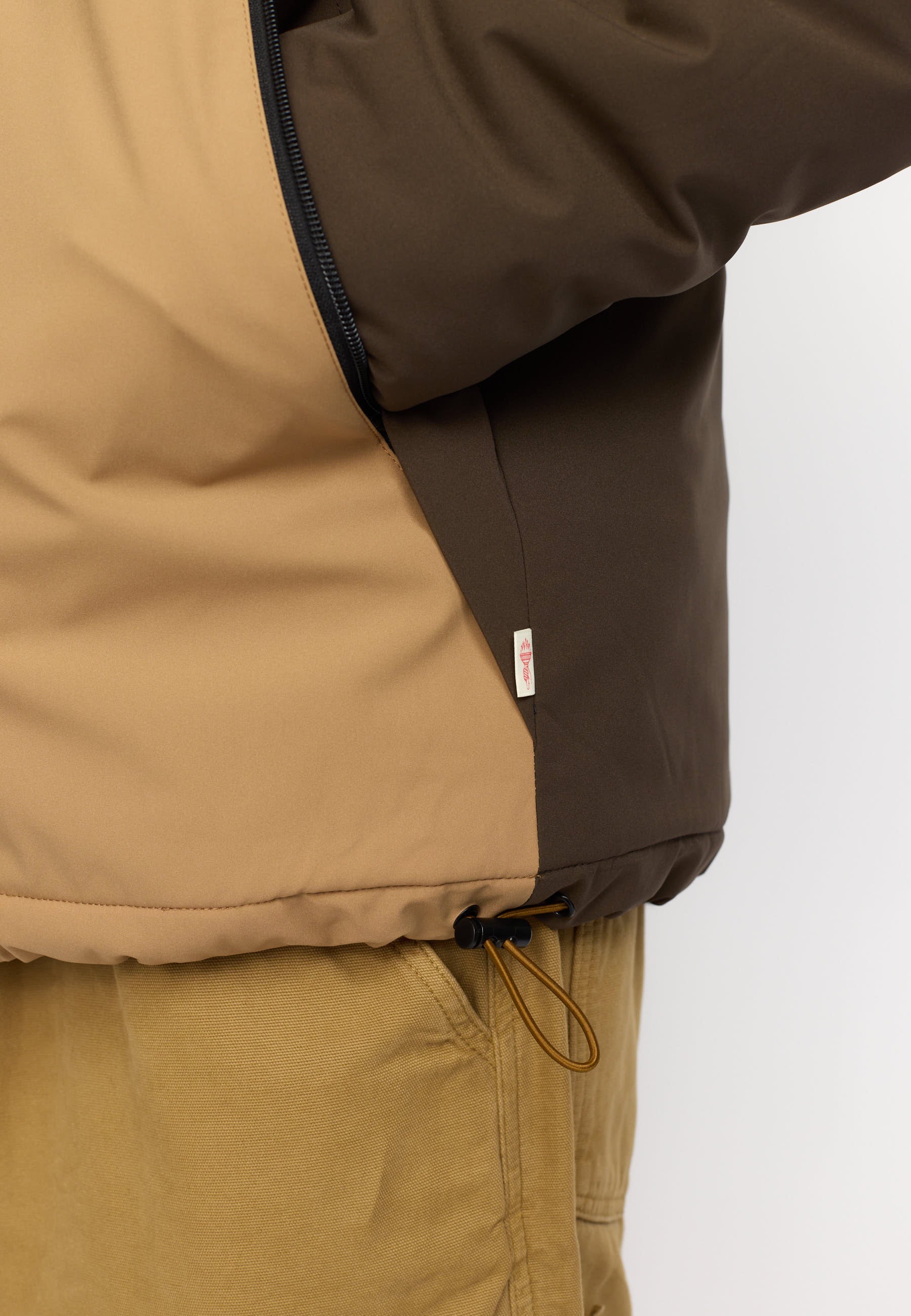 Revolution Padded Tech Jacket Winter Outerwear Brown