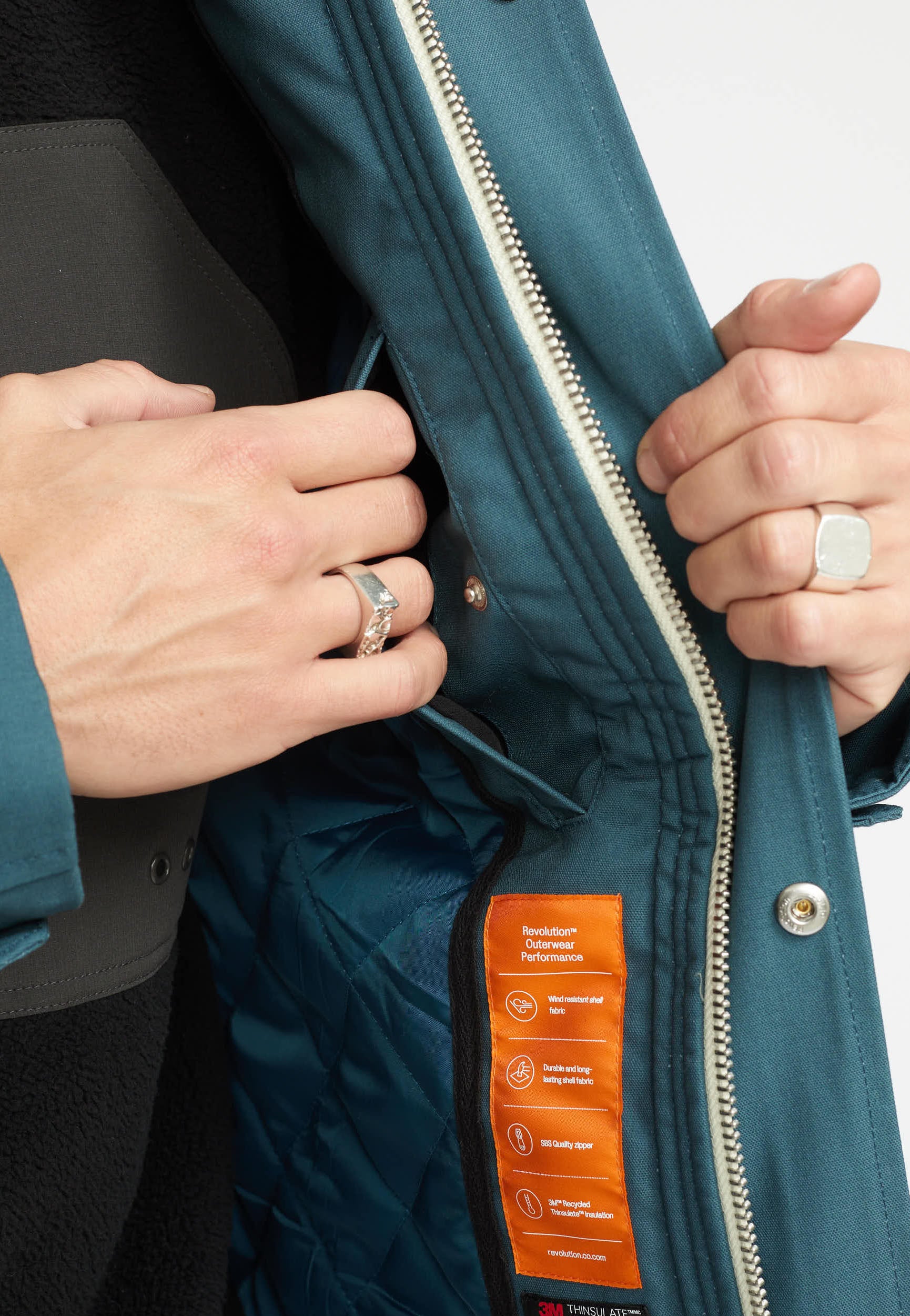 Revolution Parka Jacket Winter Outerwear Petrol