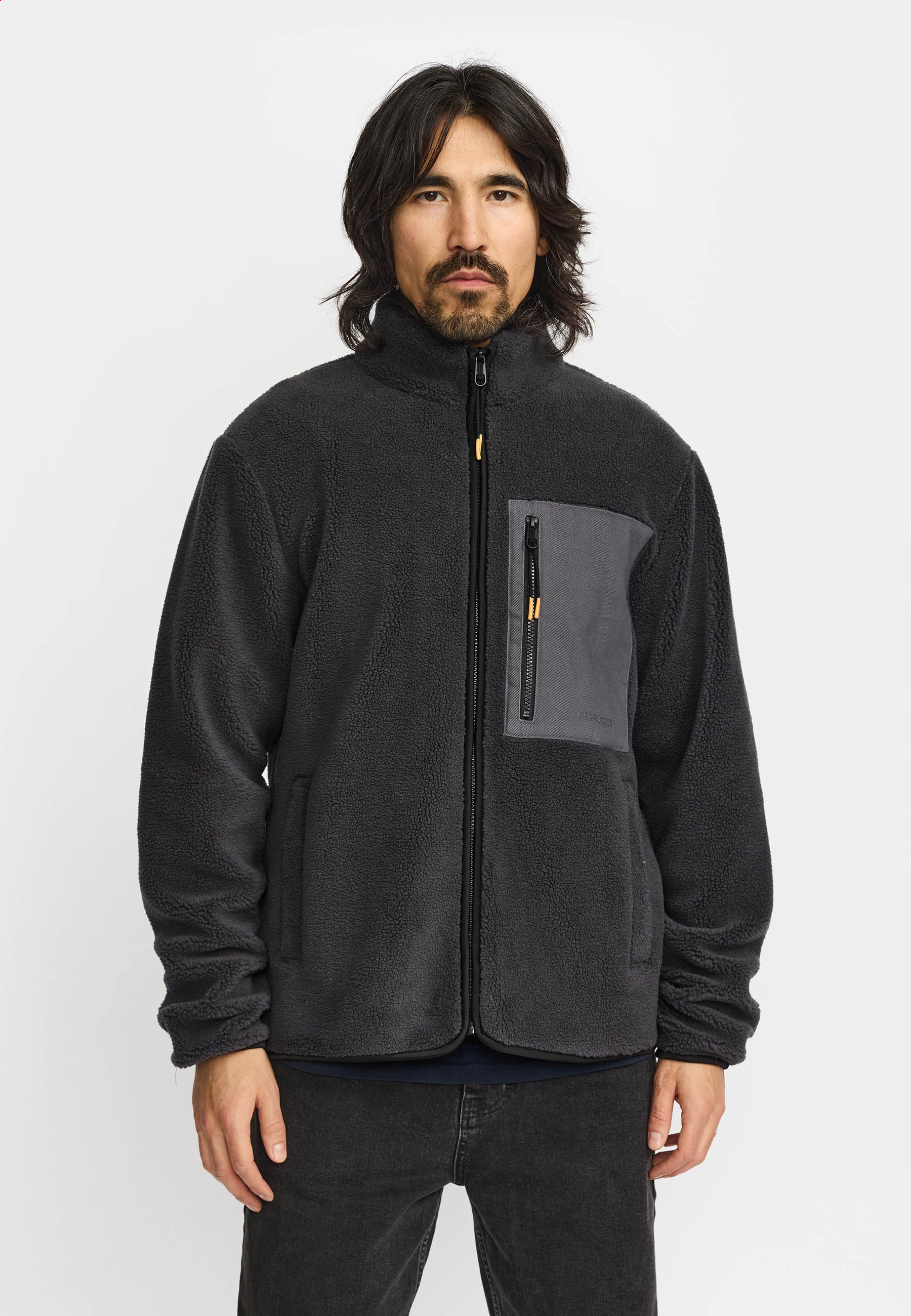 Revolution Pocket Teddy Jacket Fleece Darkgrey
