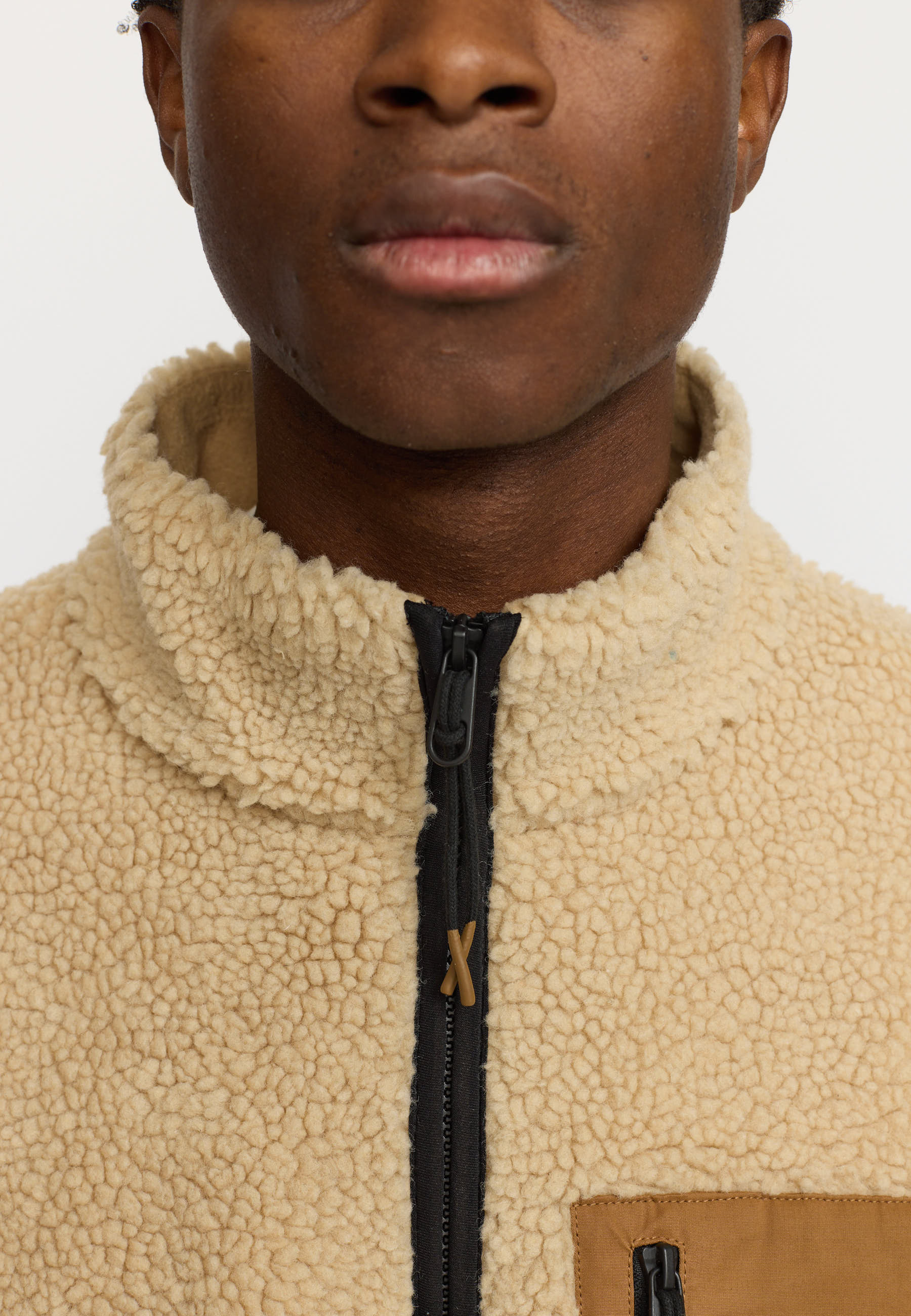 Revolution Pocket Teddy Jacket Fleece Beige