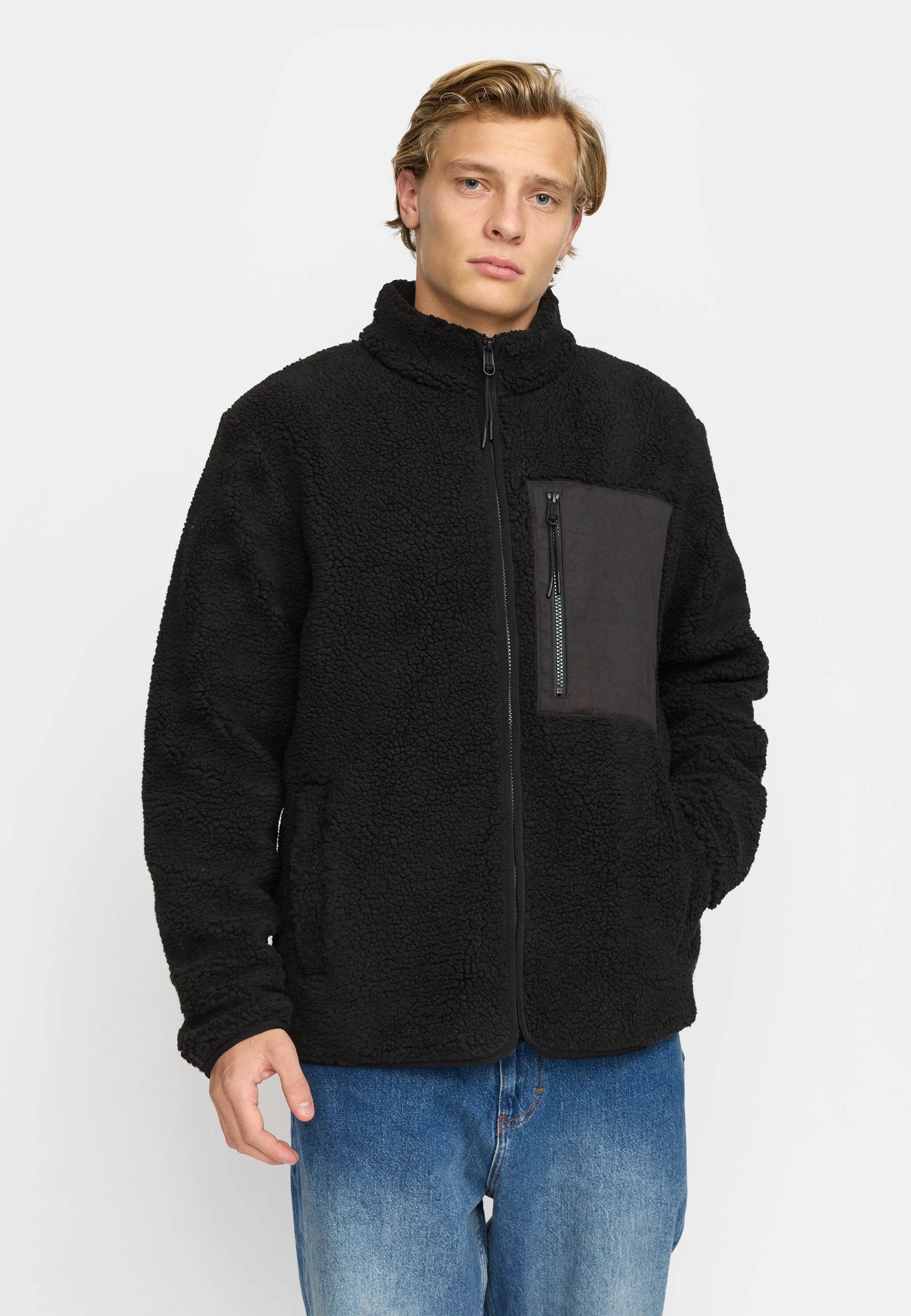 Revolution Pocket Teddy Jacket Fleece Black