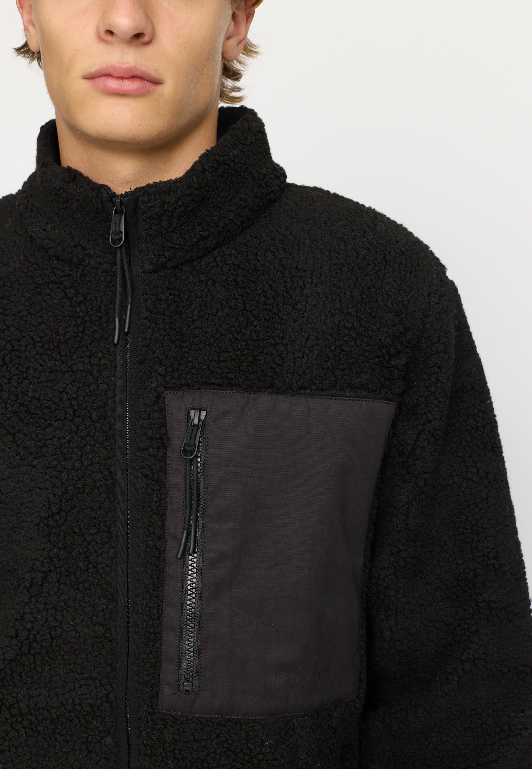 Revolution Pocket Teddy Jacket Fleece Black