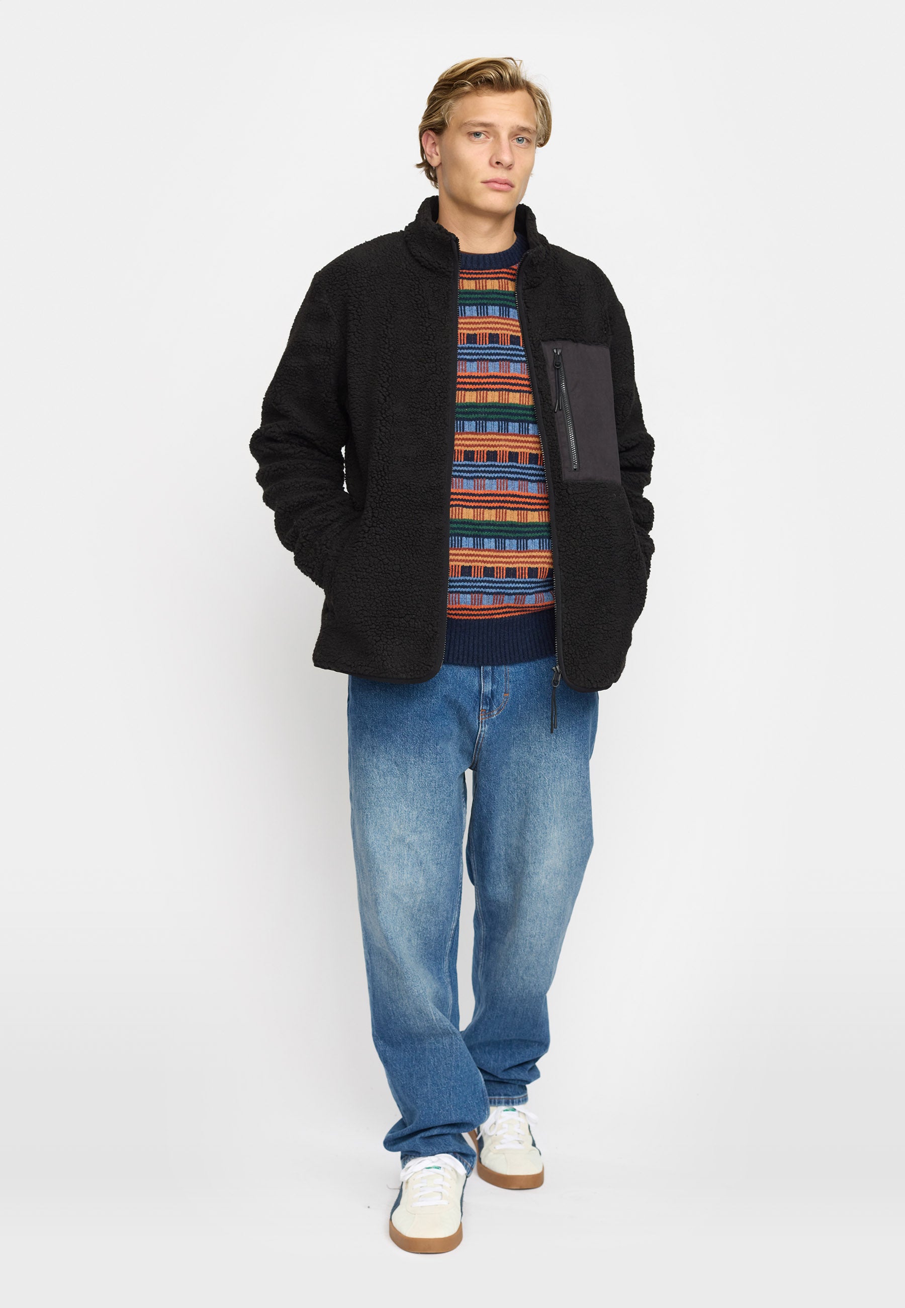 Revolution Pocket Teddy Jacket Fleece Black