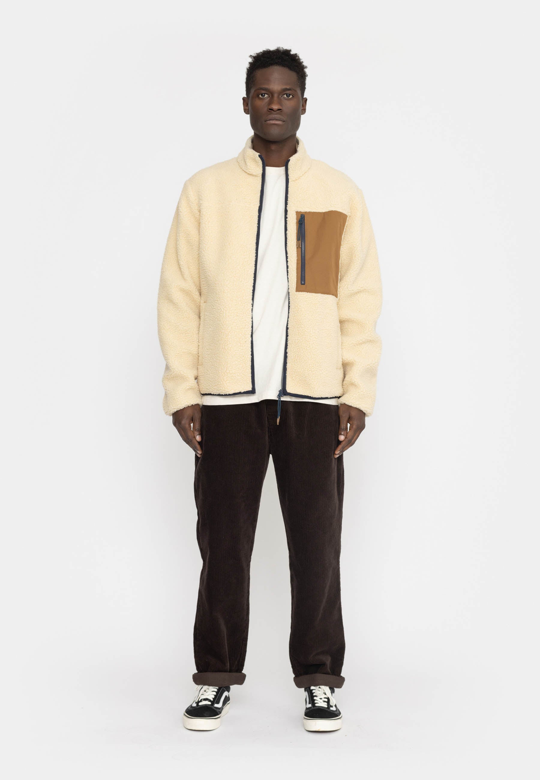 Revolution Pocket Teddy Jacket Fleece Offwhite