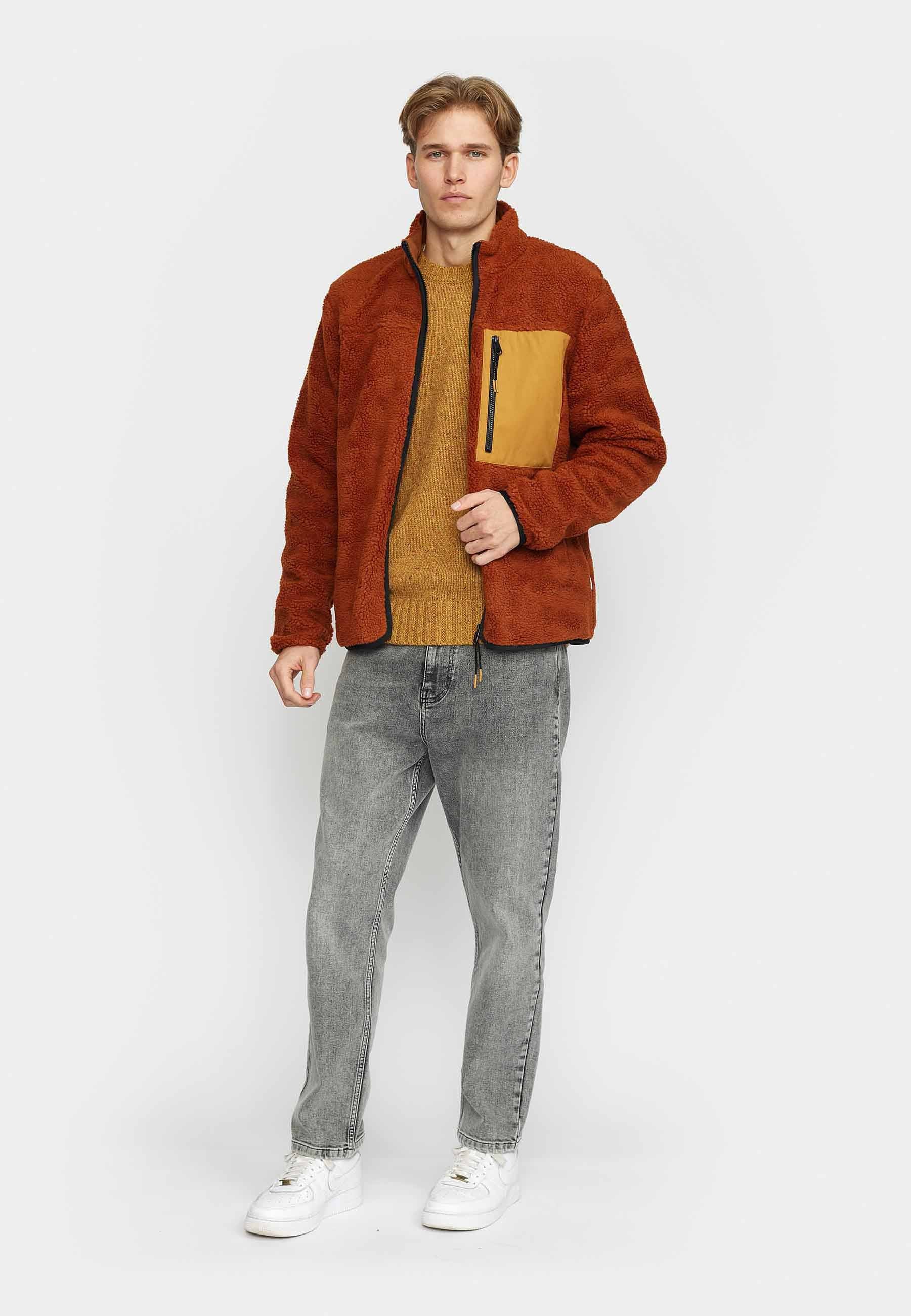 Revolution Pocket Teddy Jacket Fleece Orange