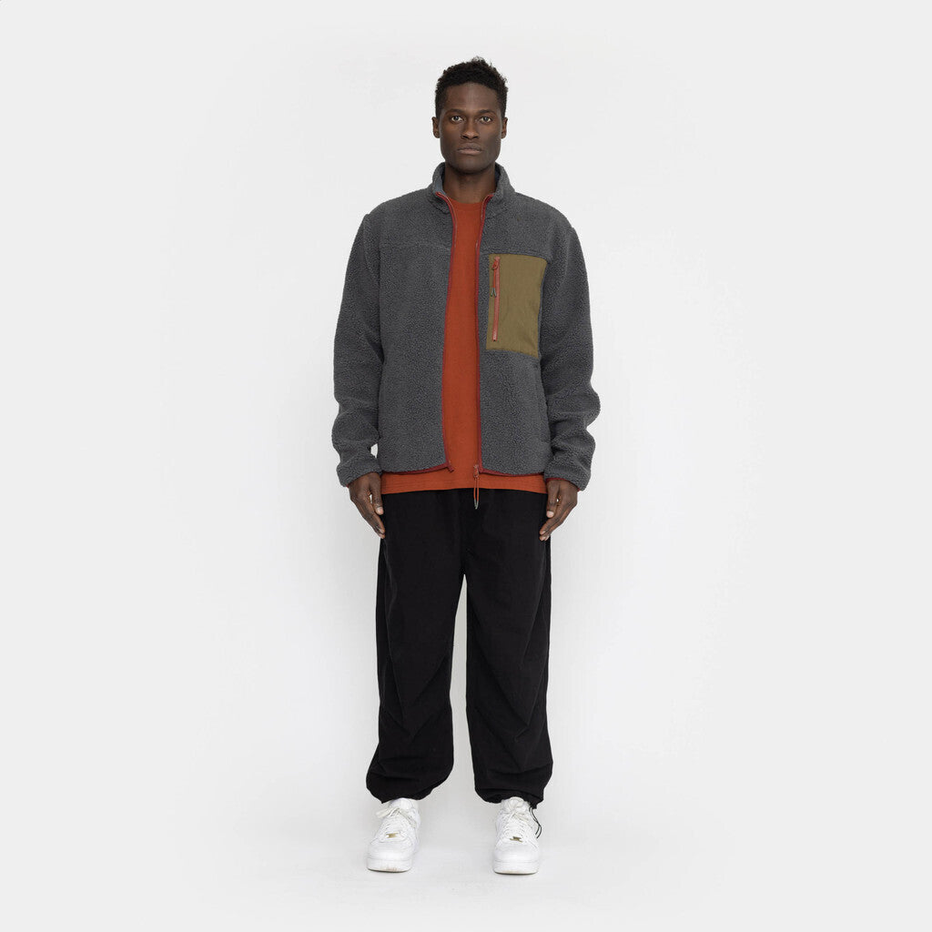 Revolution Pocket Teddy Jacket Fleece Darkgrey