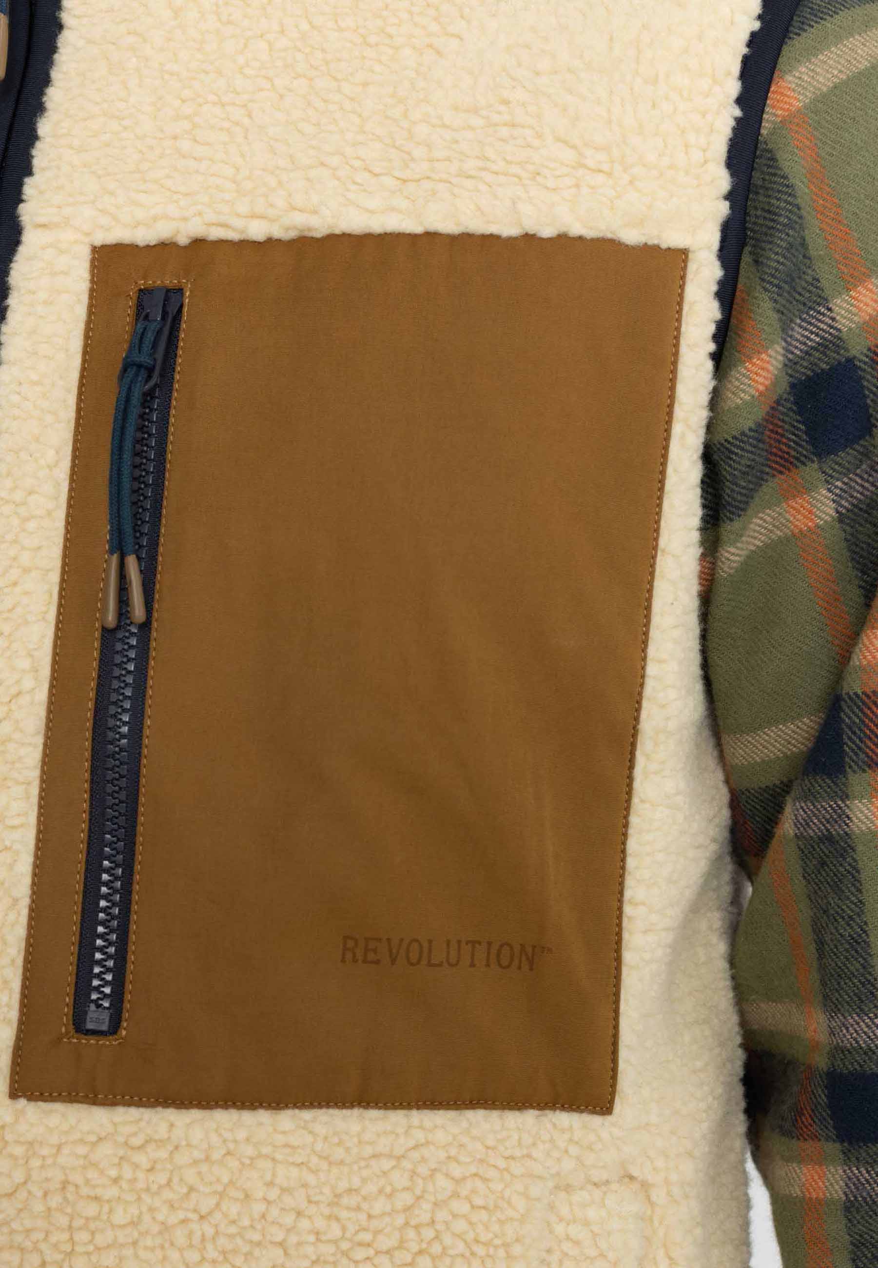 Revolution Pocket Teddy Vest Fleece Offwhite